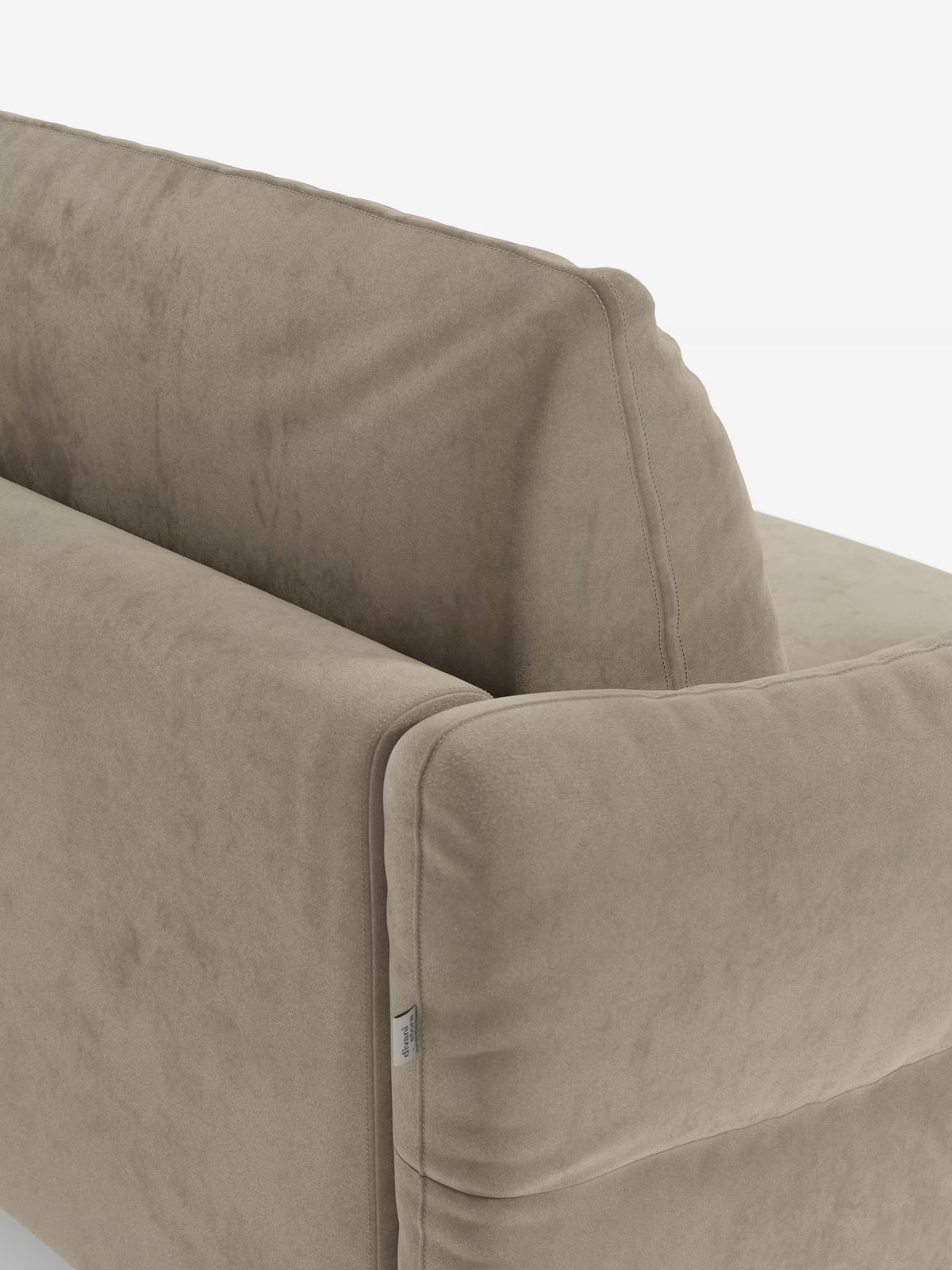 Dalia divano letto con penisola contenitore e materasso alto 18 cm - piedini alti e tessuto smacchiabile T30