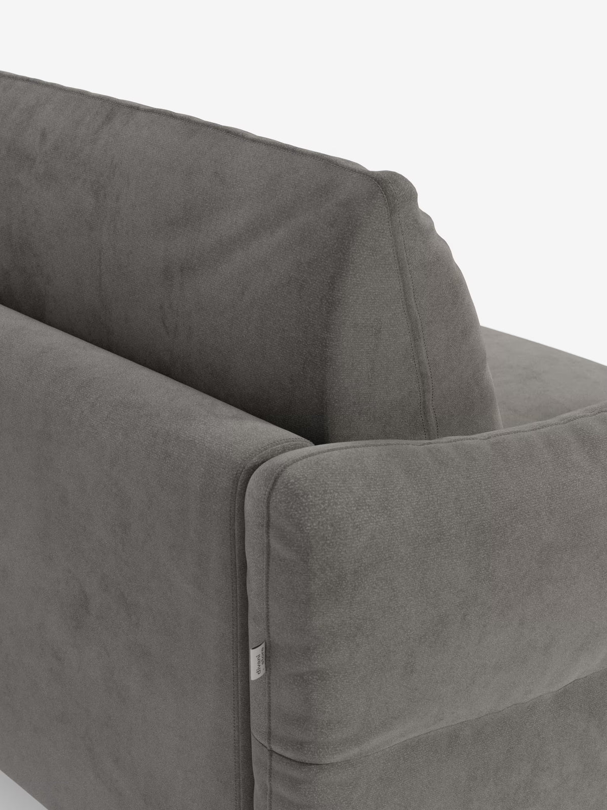 Dalia divano letto con penisola contenitore e materasso alto 18 cm - piedini alti e tessuto smacchiabile T30