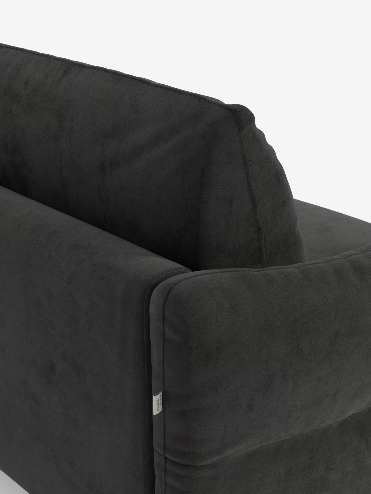 Dalia divano letto con penisola contenitore e materasso alto 18 cm - piedini alti e tessuto smacchiabile T30