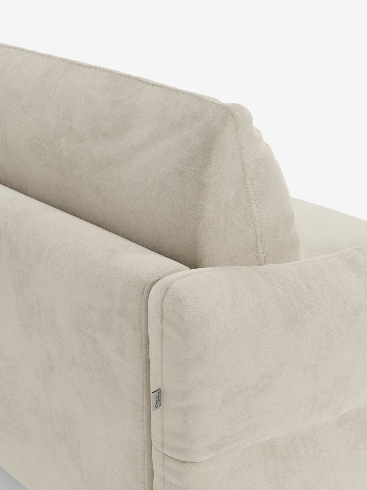 Dalia divano letto con penisola contenitore e materasso alto 18 cm - piedini alti e tessuto smacchiabile T30