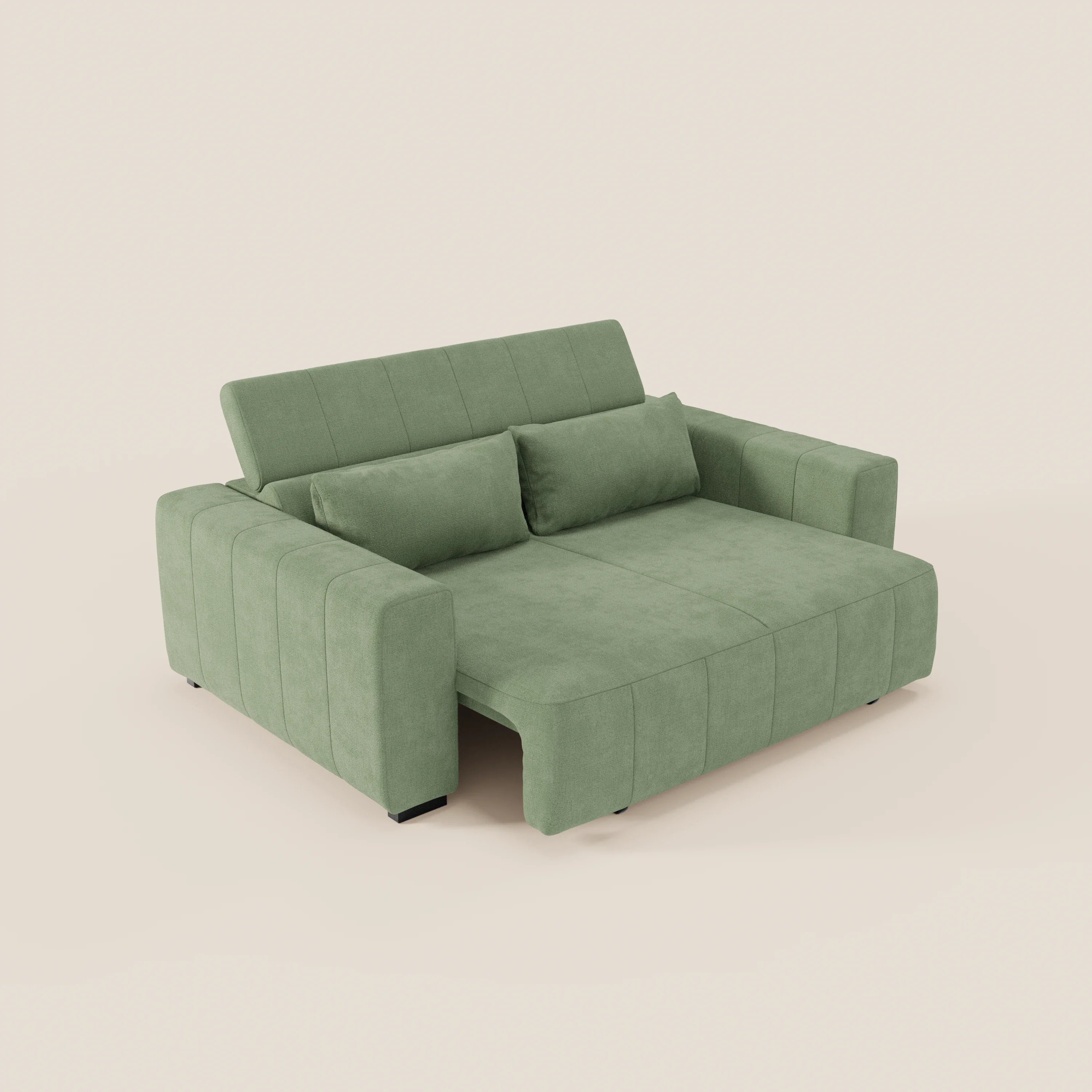 Doric divano 3 posti con sedute allungabili tramite relax elettrico - poggiatesta reclinabile in tessuto smacchiabile T23 - divani.store
