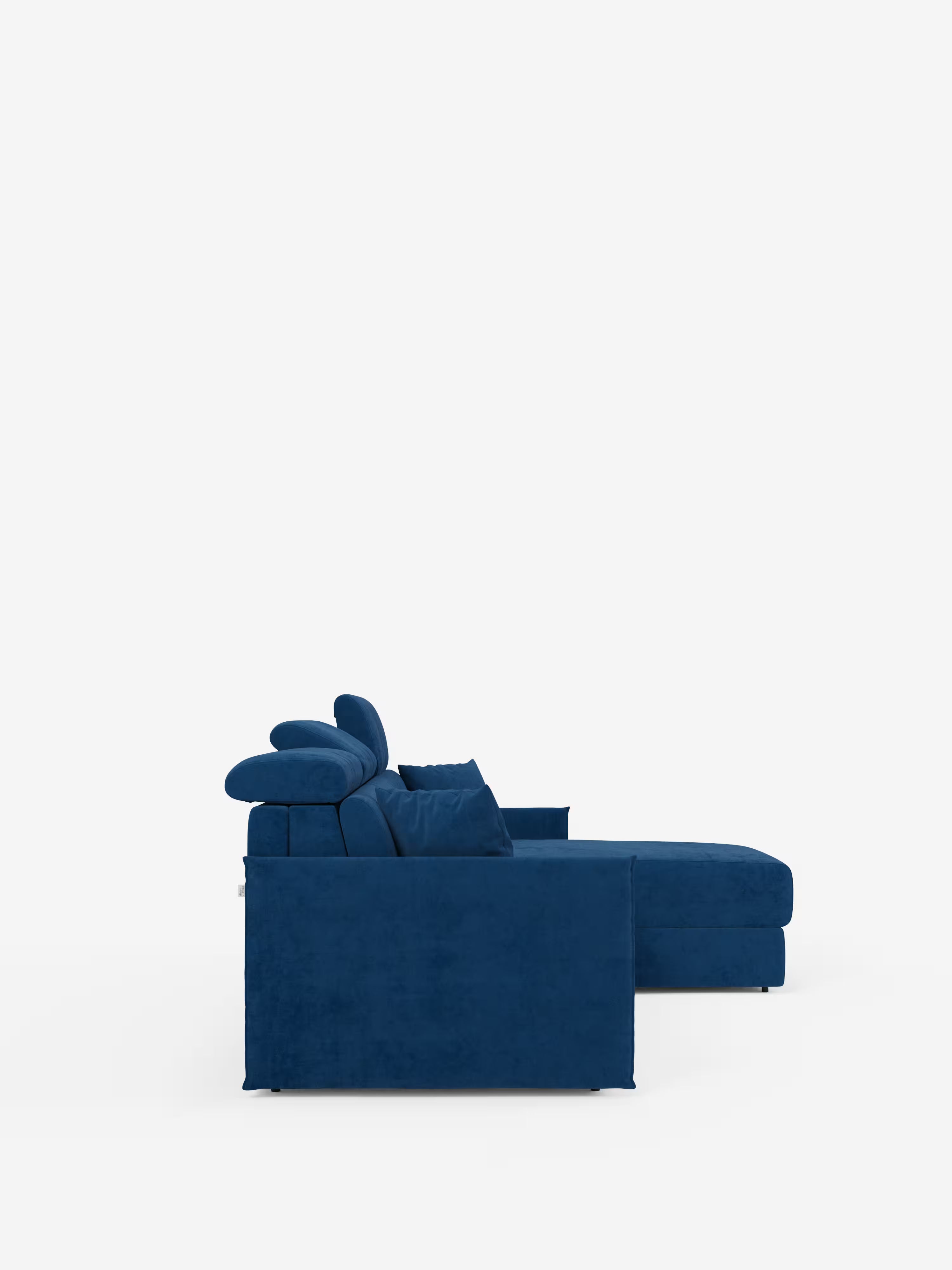 Miryam sofá cama esquinero compacto - reposacabezas reclinables y chaise longue con almacenaje en tejido antimanchas T31