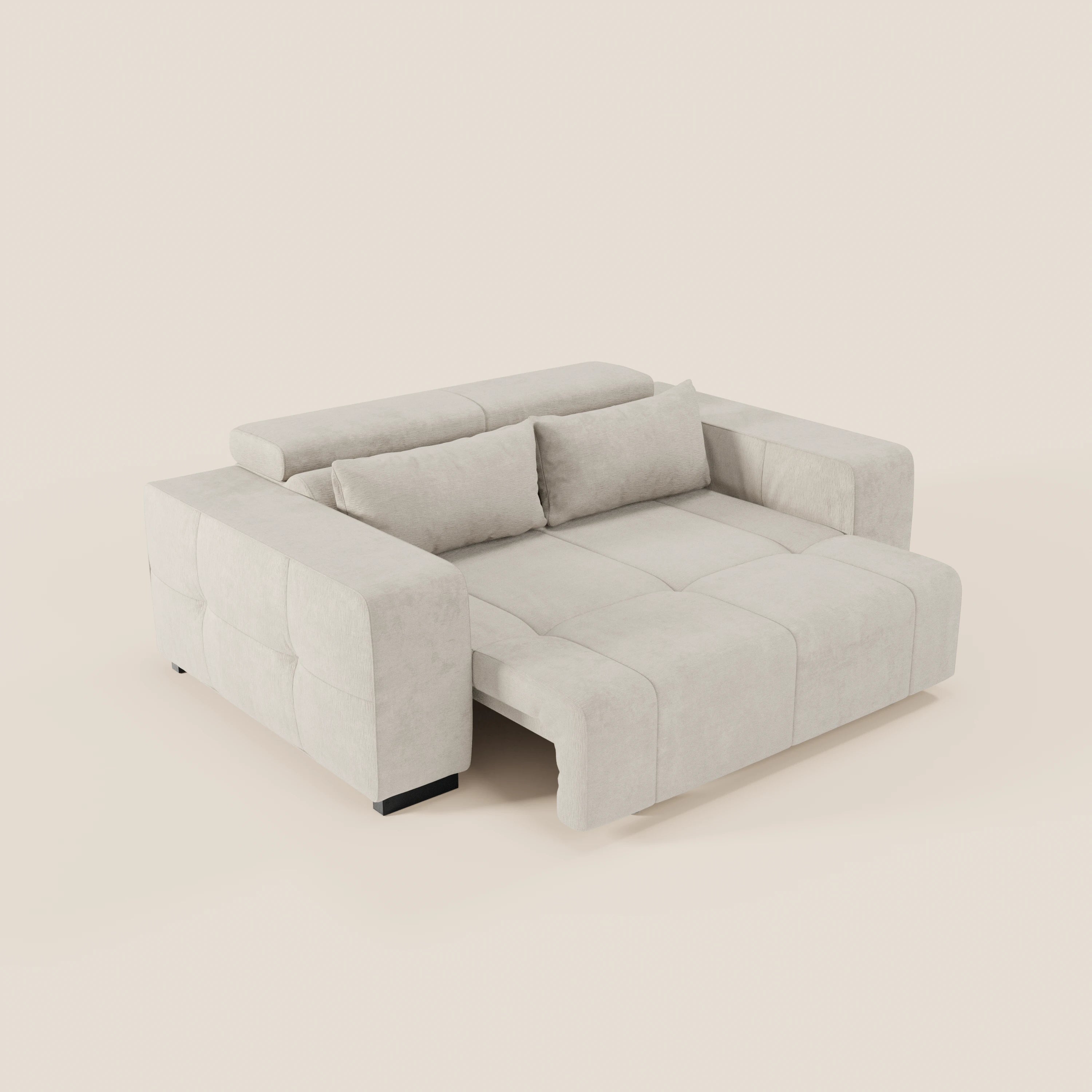 Monarch Divano con Relax Elettrico per allungamento sedute e Poggiatesta Reclinabile in tessuto morbido smacchiabile T31 - divani.store