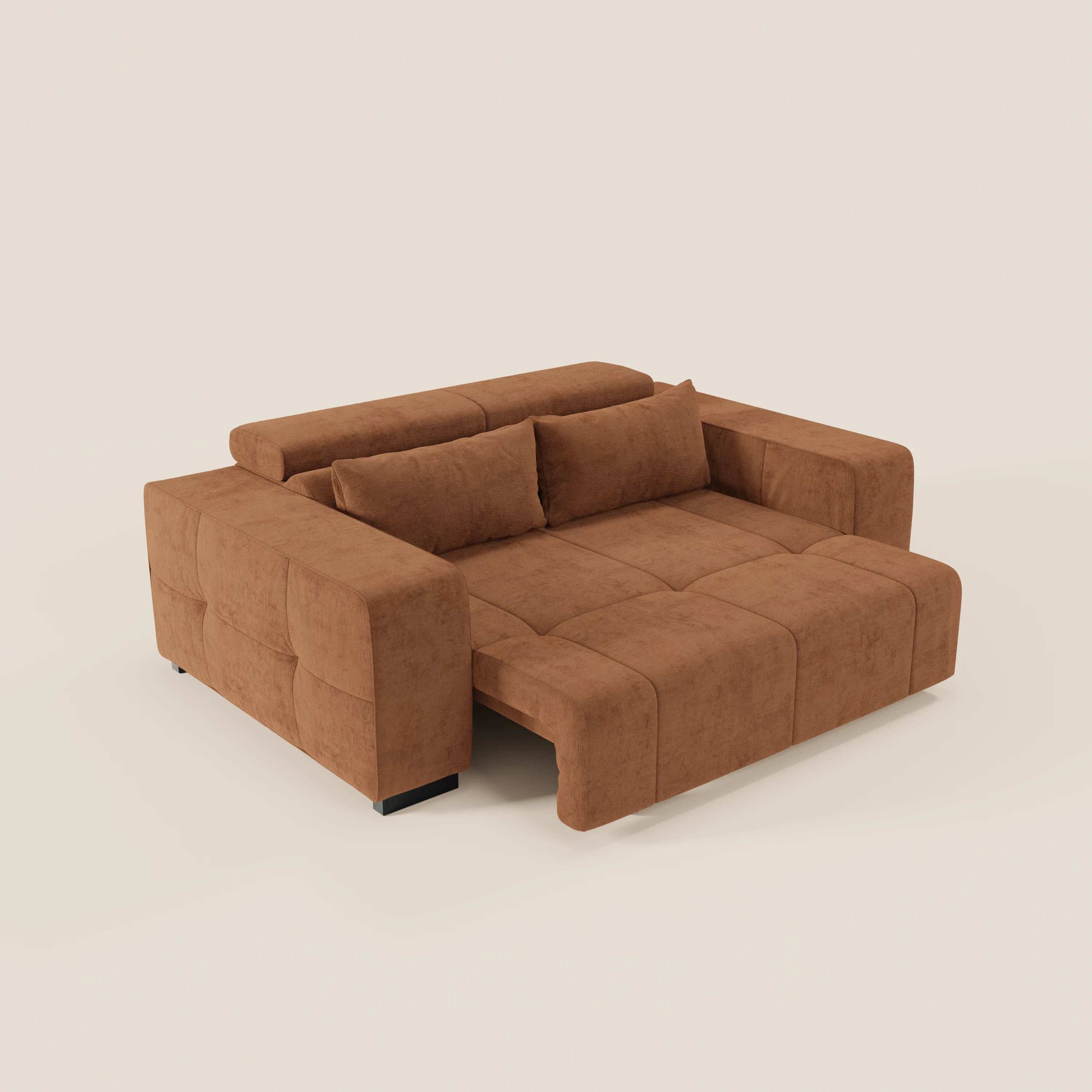 Monarch Divano con Relax Elettrico per allungamento sedute e Poggiatesta Reclinabile in tessuto morbido smacchiabile T31 - divani.store