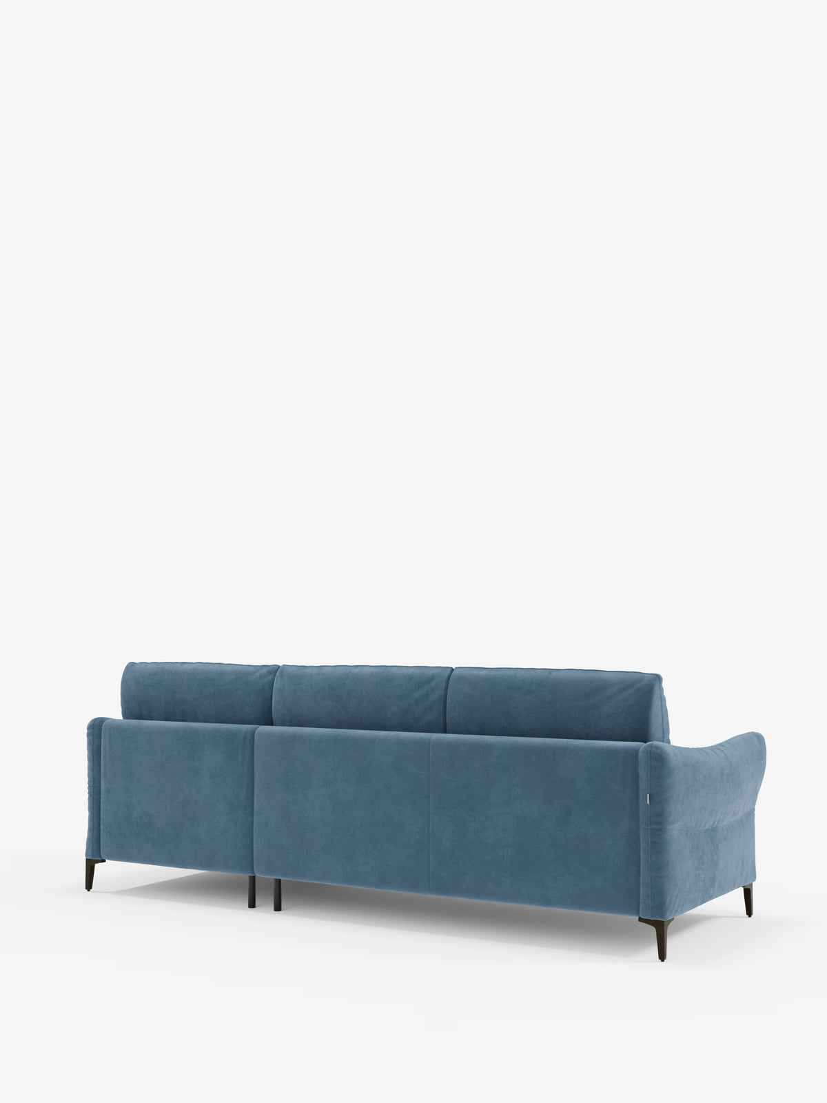 Dalia divano letto con penisola contenitore e materasso alto 18 cm - piedini alti e tessuto smacchiabile T30