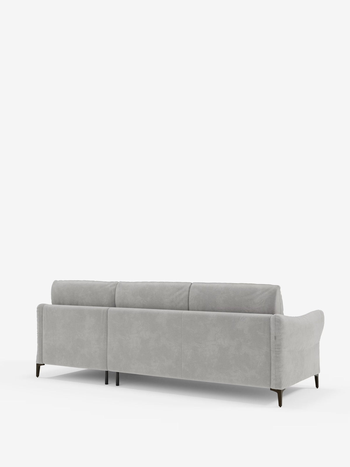 Dalia divano letto con penisola contenitore e materasso alto 18 cm - piedini alti e tessuto smacchiabile T30