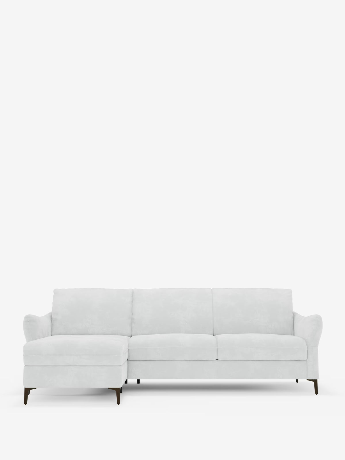 Dalia divano letto con penisola contenitore e materasso alto 18 cm - piedini alti e tessuto smacchiabile T30