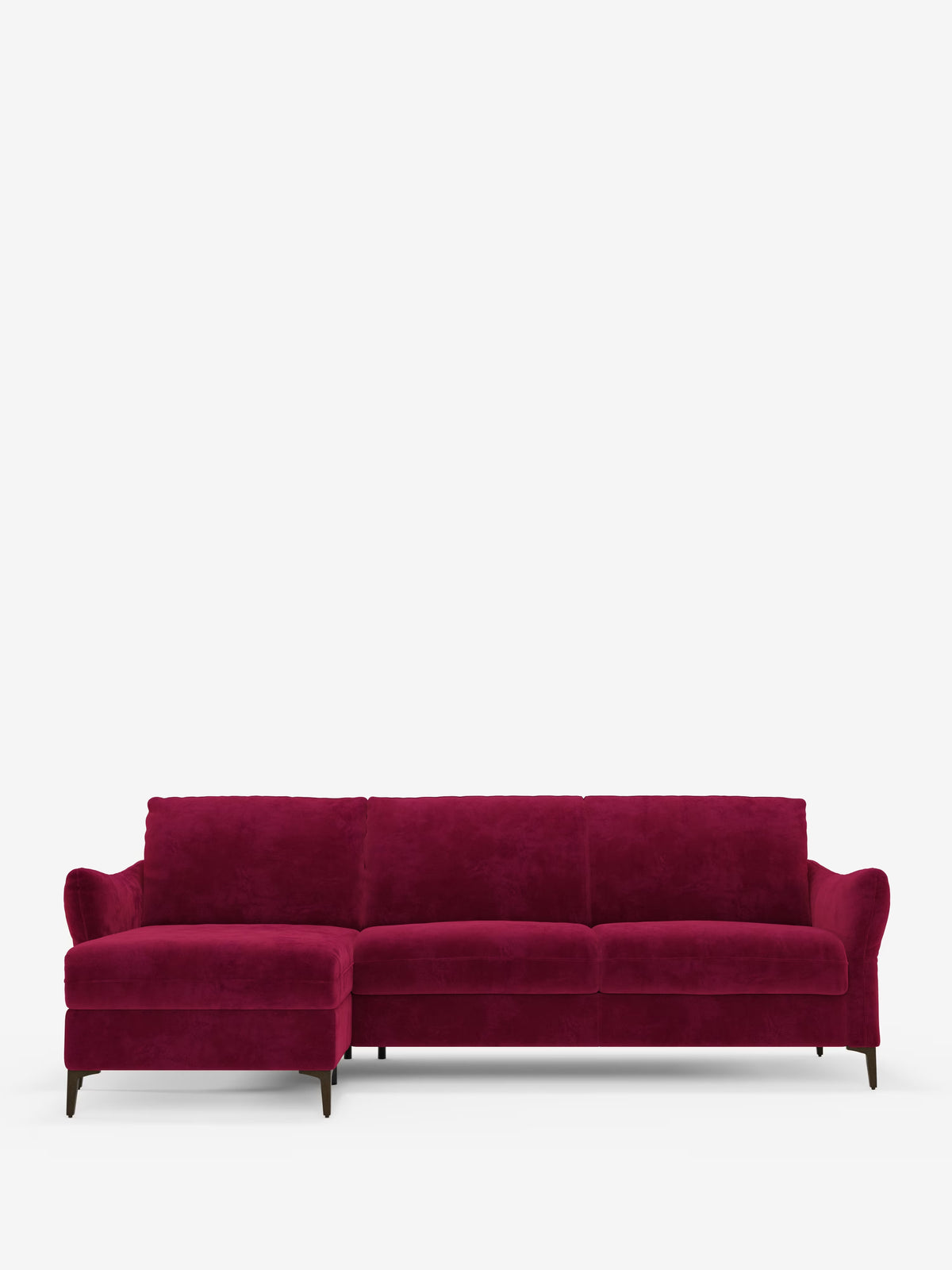 Dalia divano letto con penisola contenitore e materasso alto 18 cm - piedini alti e tessuto smacchiabile T30