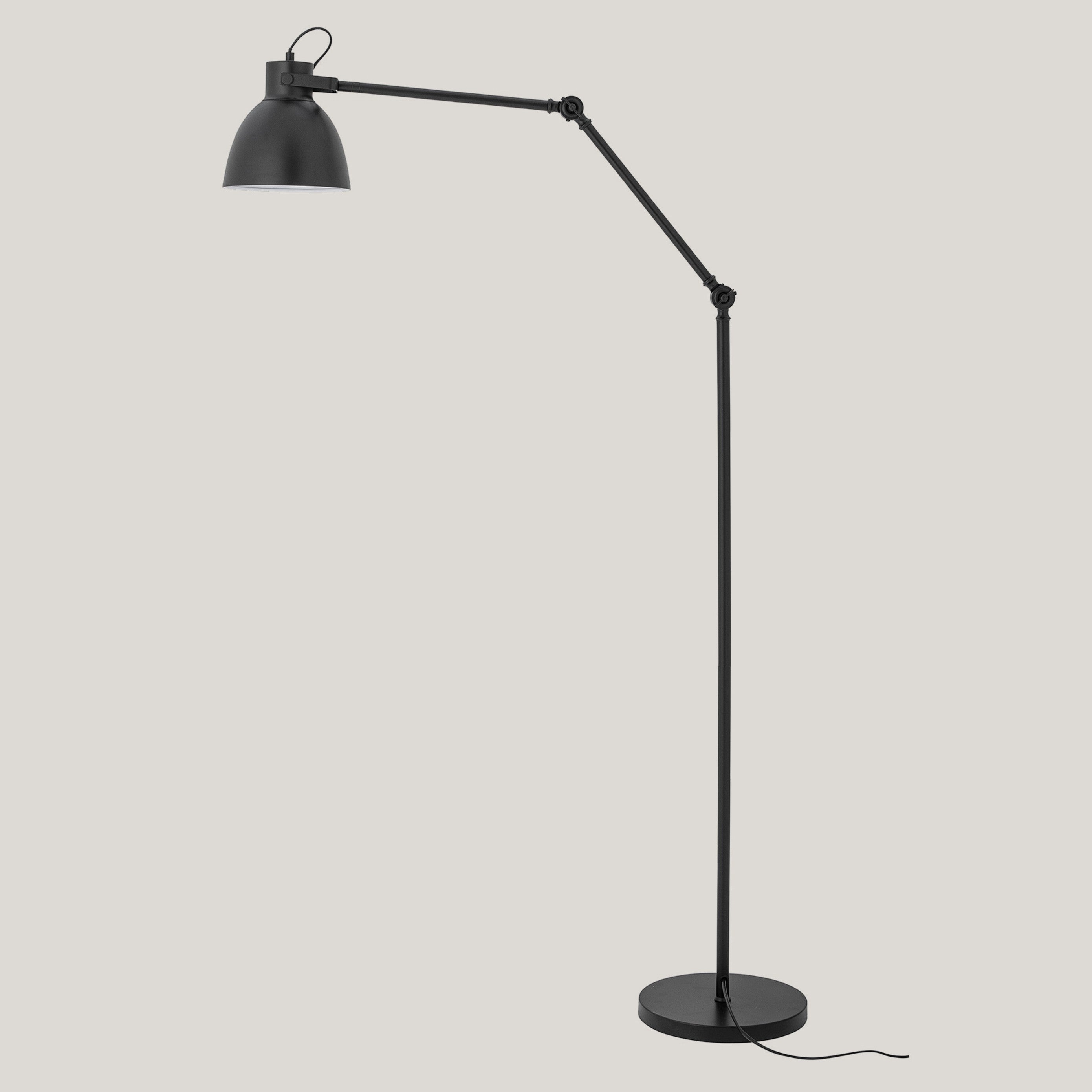 Barca lampada da terra in metallo nero regolabile - divani.store