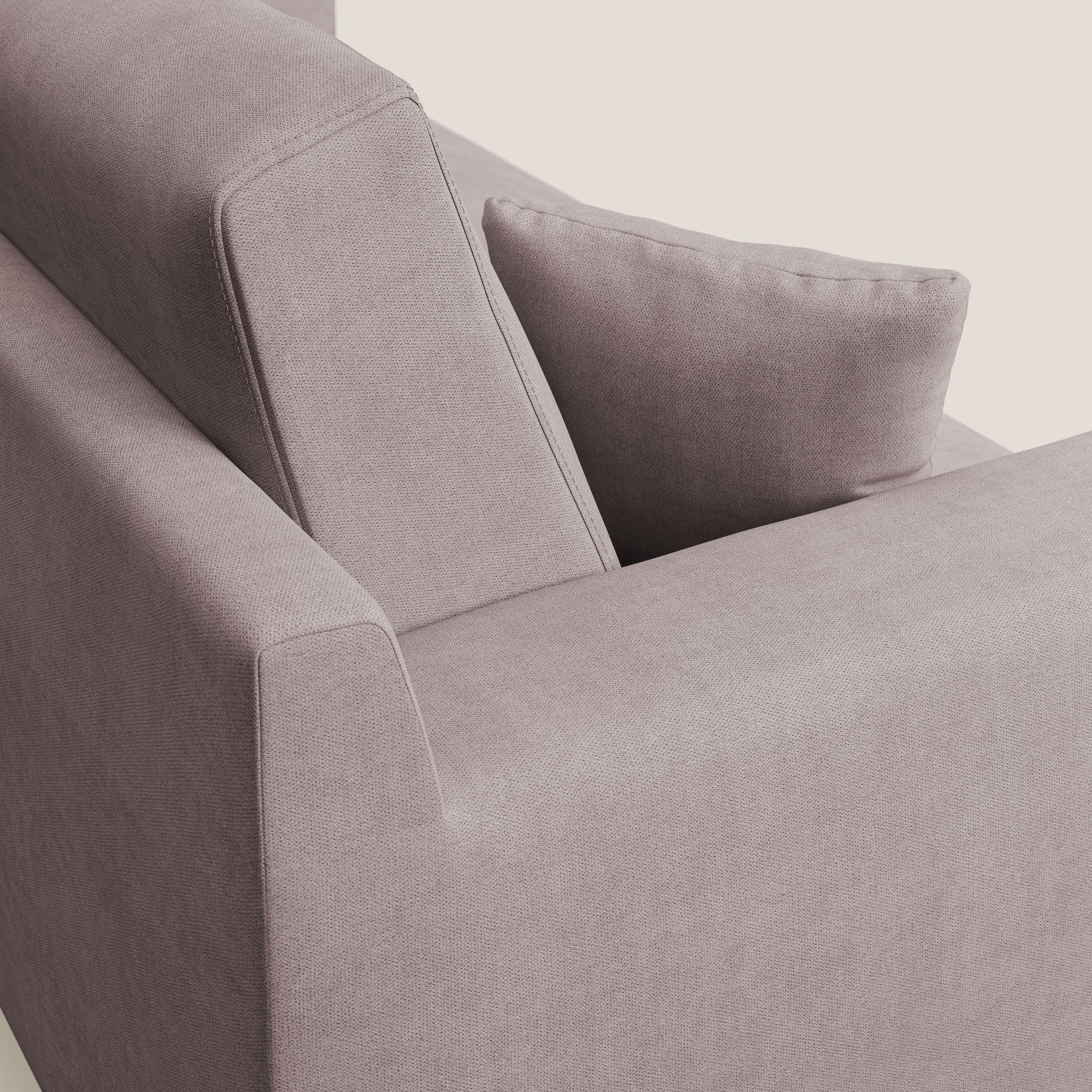 Danish divano moderno in tessuto morbido impermeabile T02 rosa - divani.store