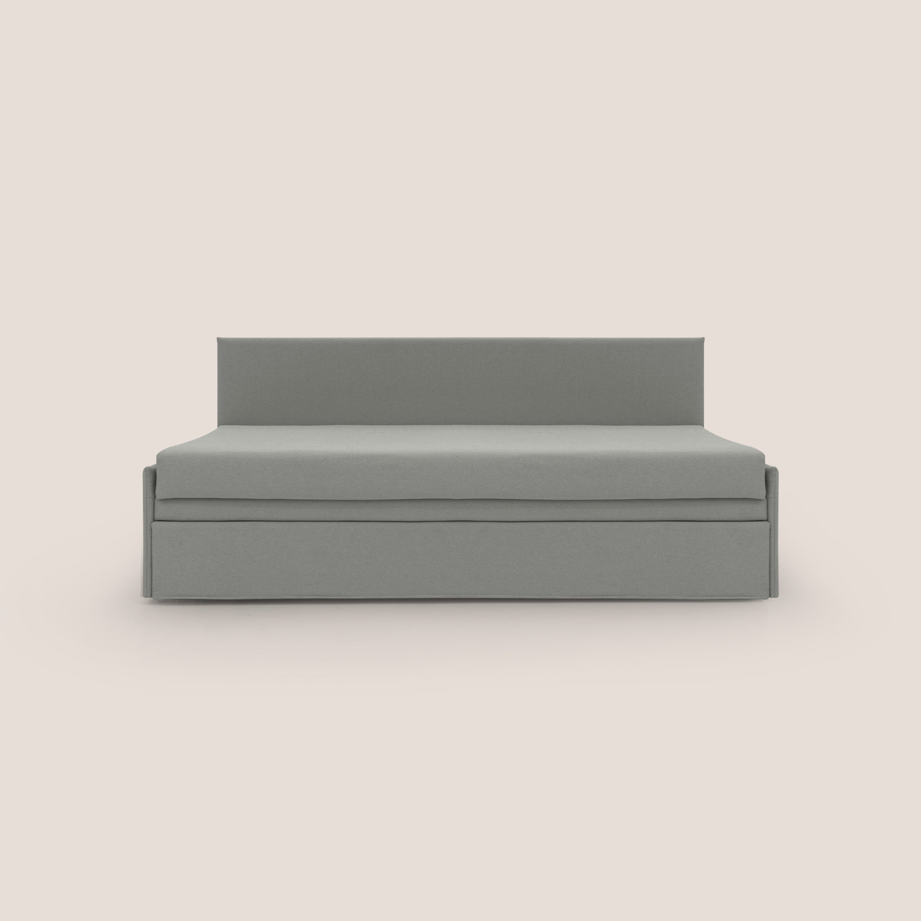 Naviglio Divano duplex con doppio letto in tessuto simil cotone impermeabile T13 grigio - divani.store