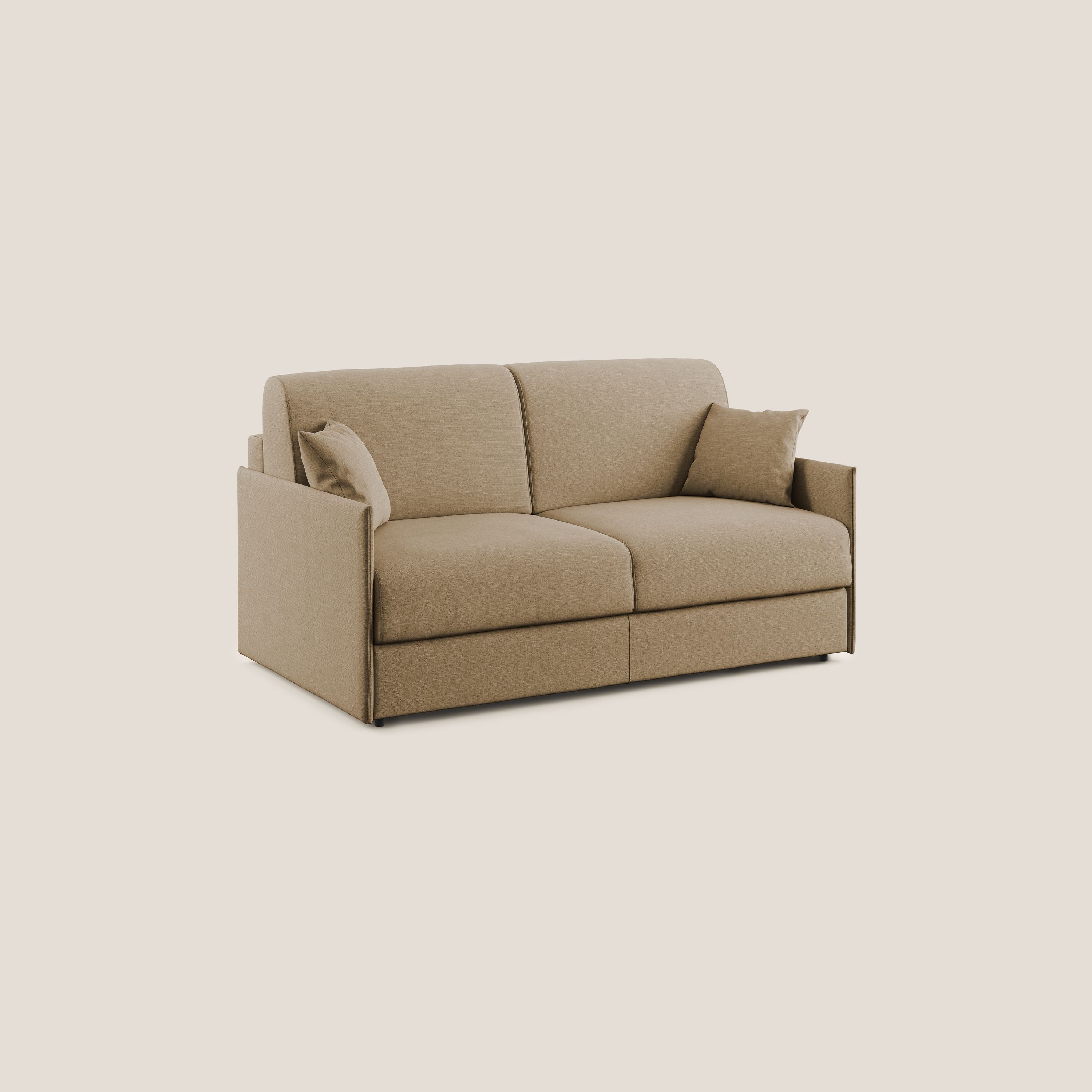 Evans Divano letto in tessuto Ecosostenibile beige - divani.store