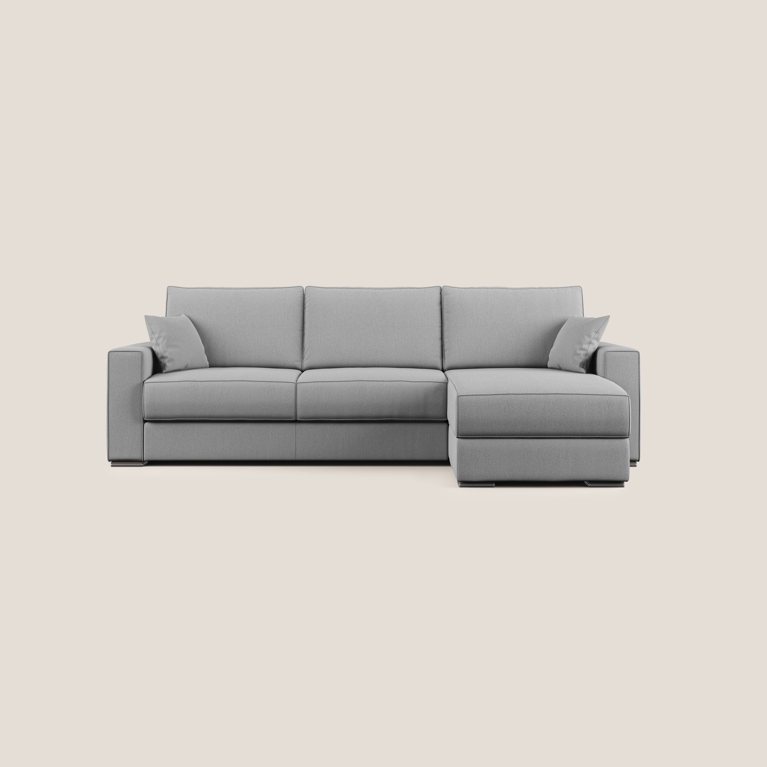 Dream Divano letto angolare in tessuto smacchiabile T05 grigio - divani.store