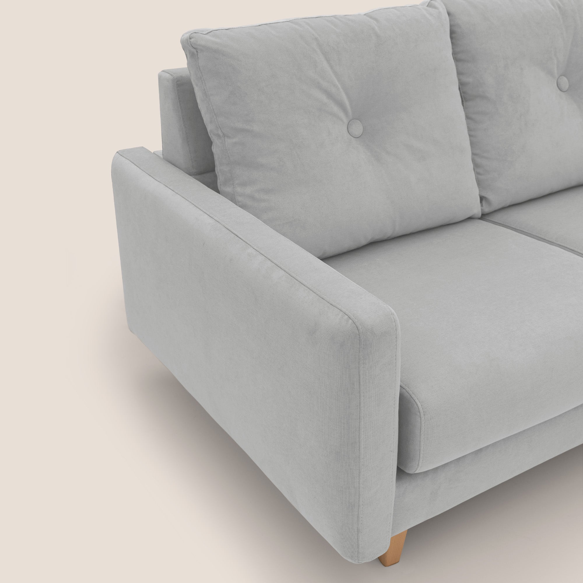 Matisse Divano angolare con sedute scorrevoli in tessuto morbido smacchiabile T17 - divani.store