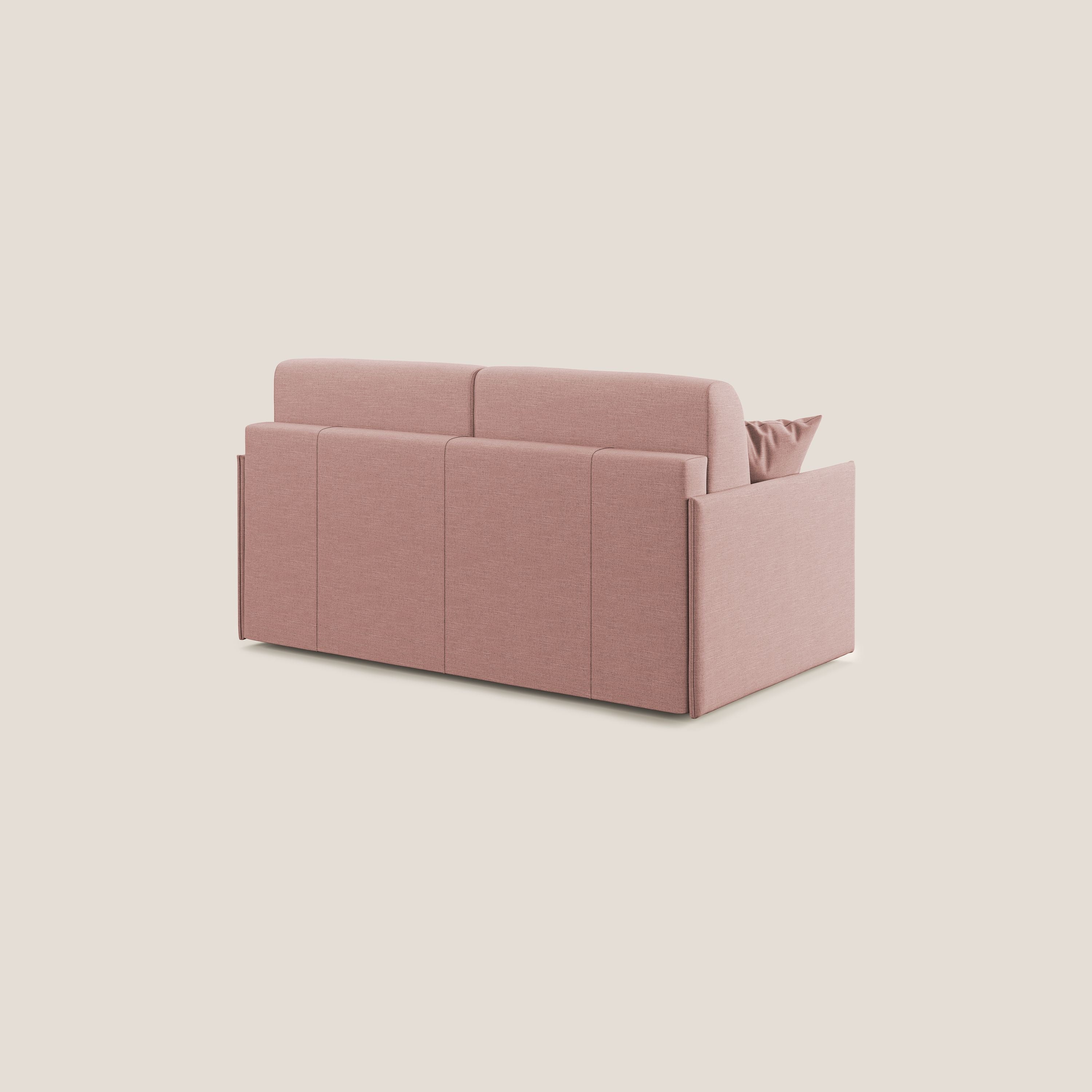 Evans Divano letto in tessuto Ecosostenibile salmone - divani.store