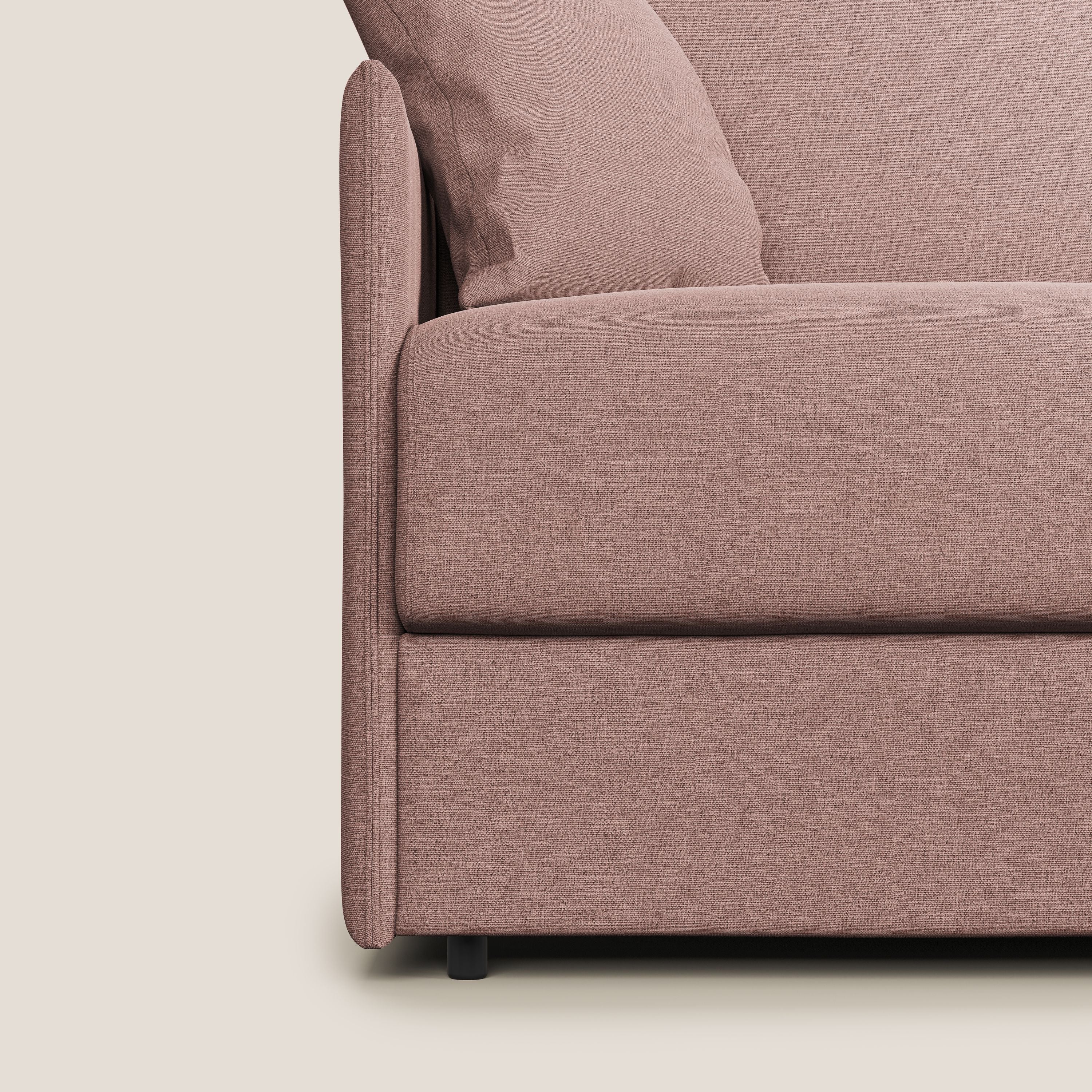 Evans Divano letto in tessuto Ecosostenibile salmone - divani.store