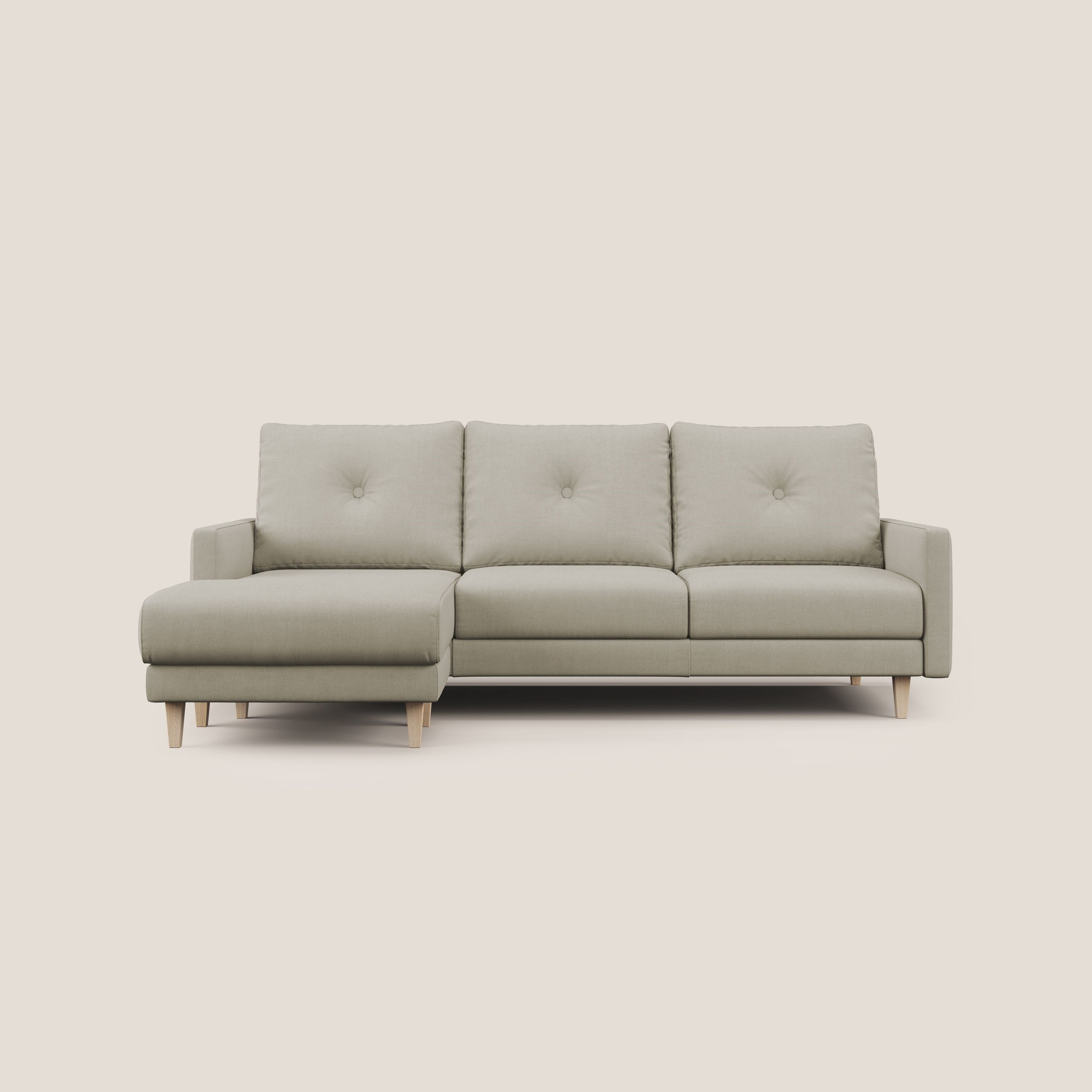 Matisse Divano angolare con sedute scorrevoli in tessuto morbido smacchiabile T17 - divani.store