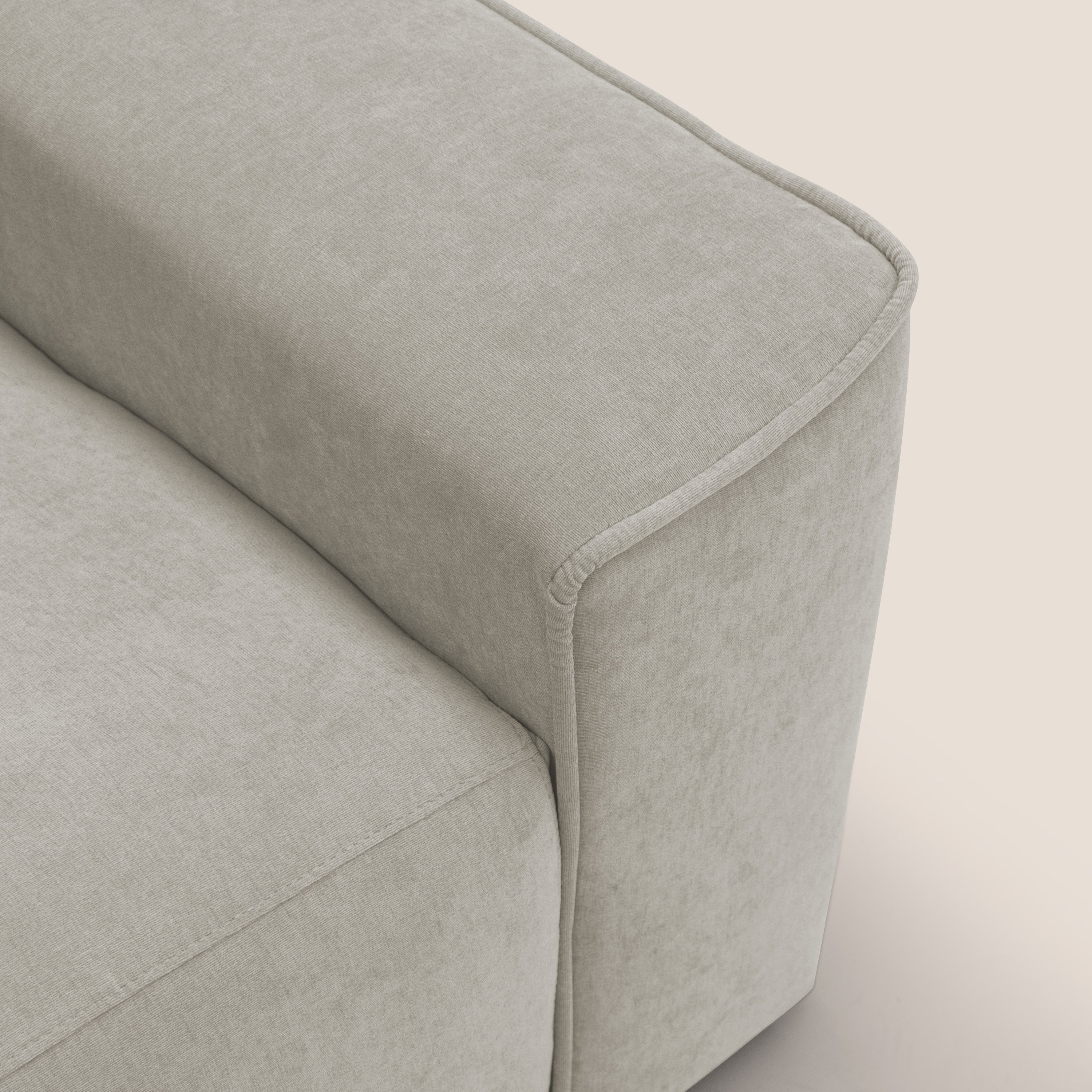 Clark Divano angolare con opzione relax elettrico in tessuto smacchiabile impermeabile T17 panna - divani.store