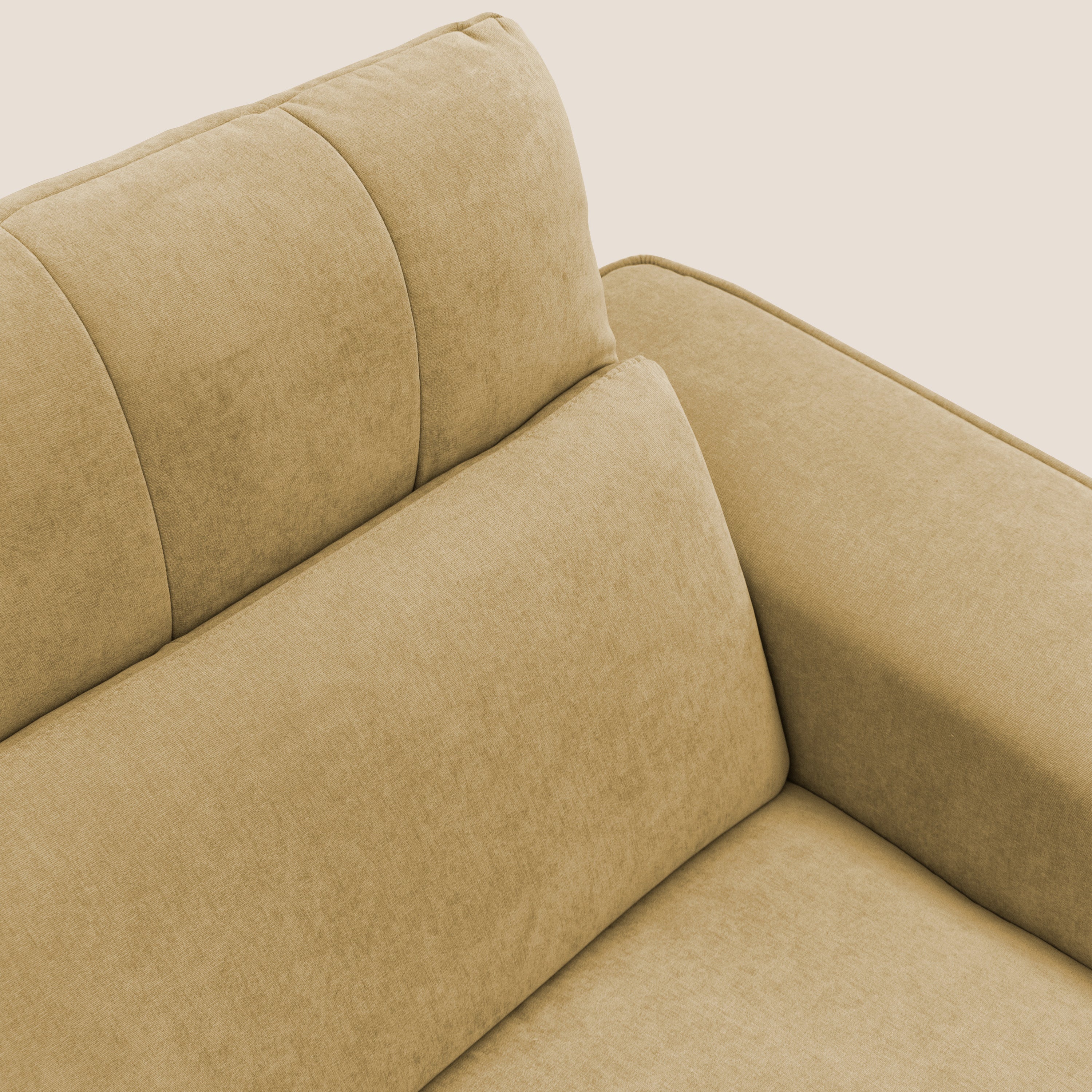 Clark Divano angolare con opzione relax elettrico in tessuto smacchiabile impermeabile T17 giallo - divani.store