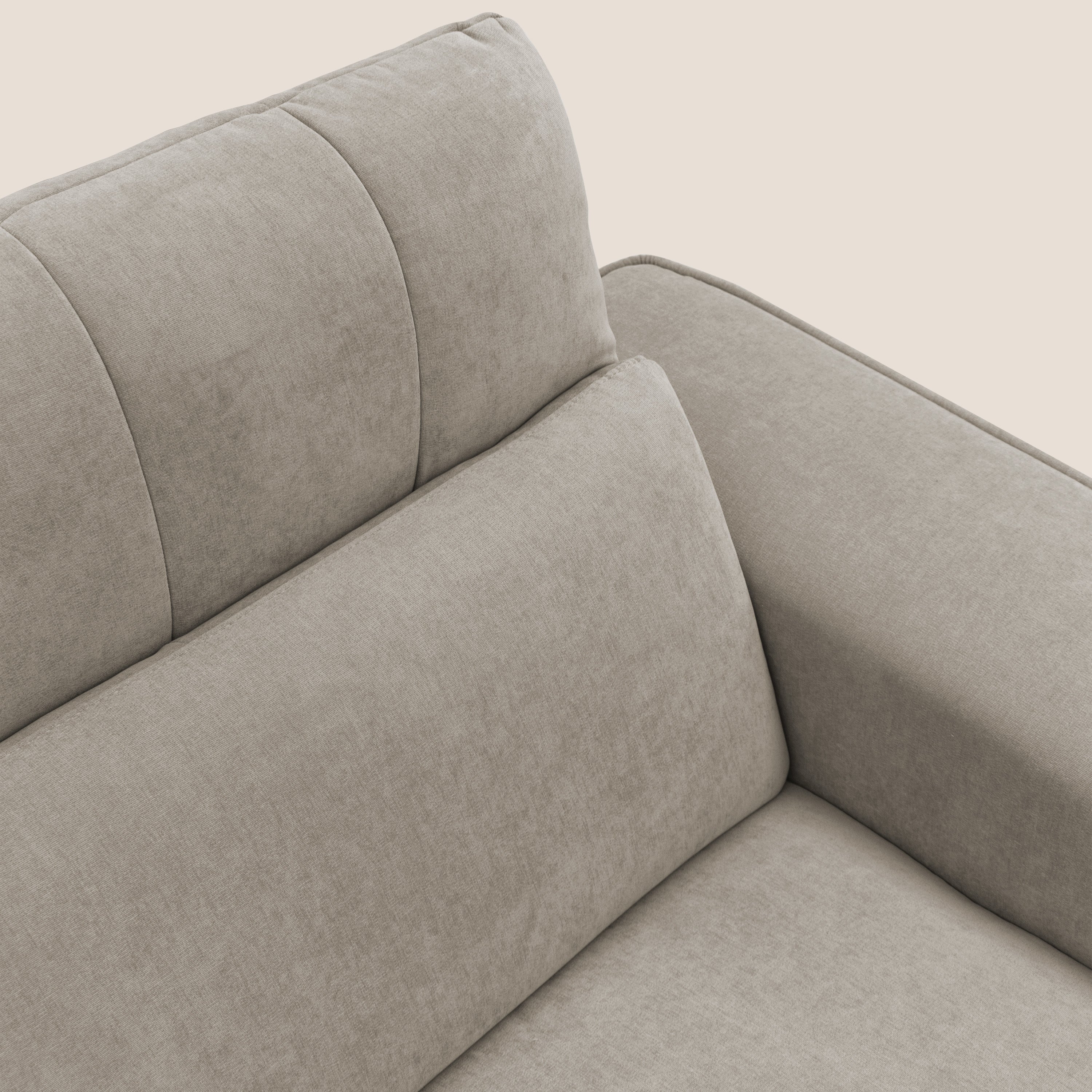 Clark Divano angolare con opzione relax elettrico in tessuto smacchiabile impermeabile T17 beige - divani.store
