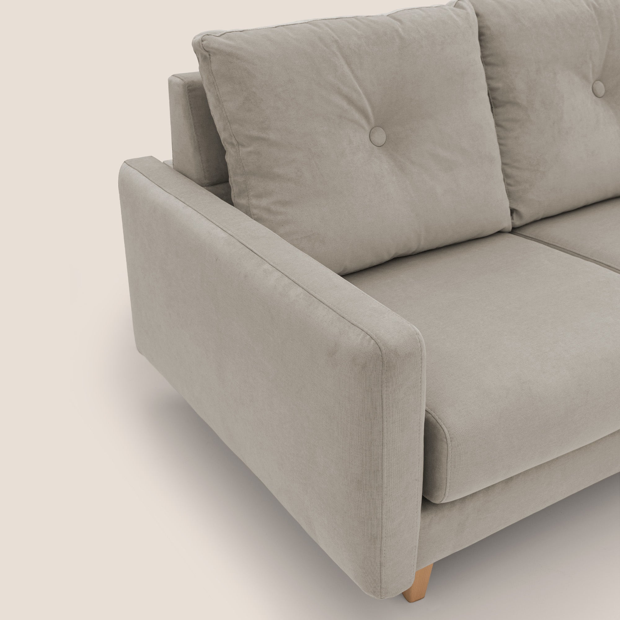 Matisse Divano angolare con sedute scorrevoli in tessuto morbido smacchiabile T17 - divani.store