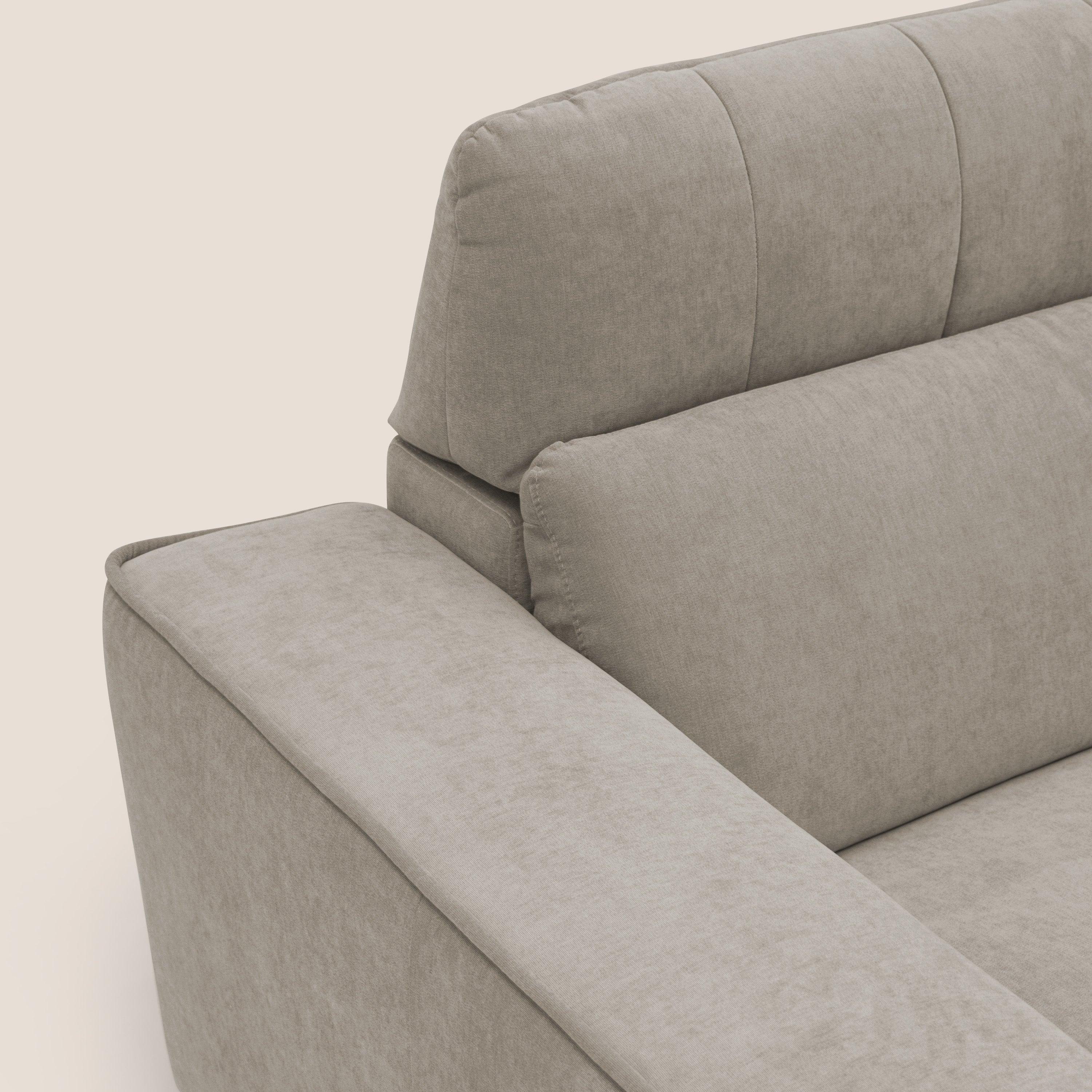 Clark Divano modulare angolare REVERSIBILE con opzione relax elettrico in tessuto smacchiabile impermeabile T17 beige - divani.store