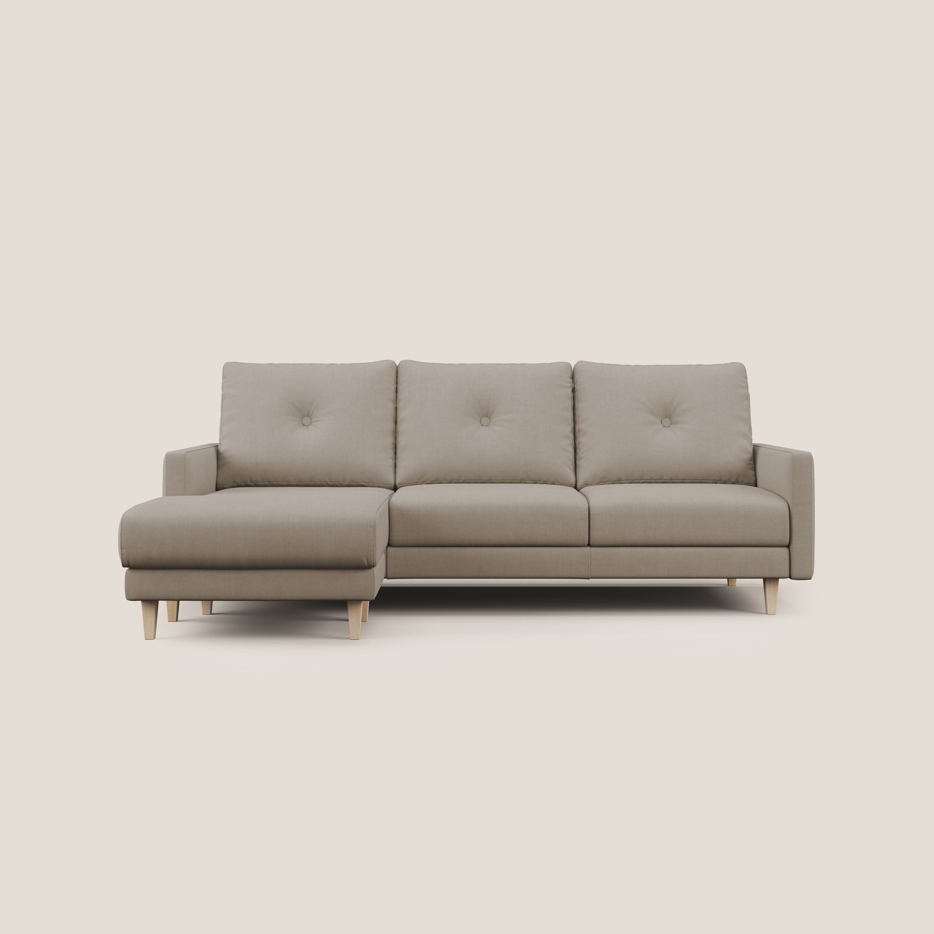 Matisse Divano angolare con sedute scorrevoli in tessuto morbido smacchiabile T17 - divani.store