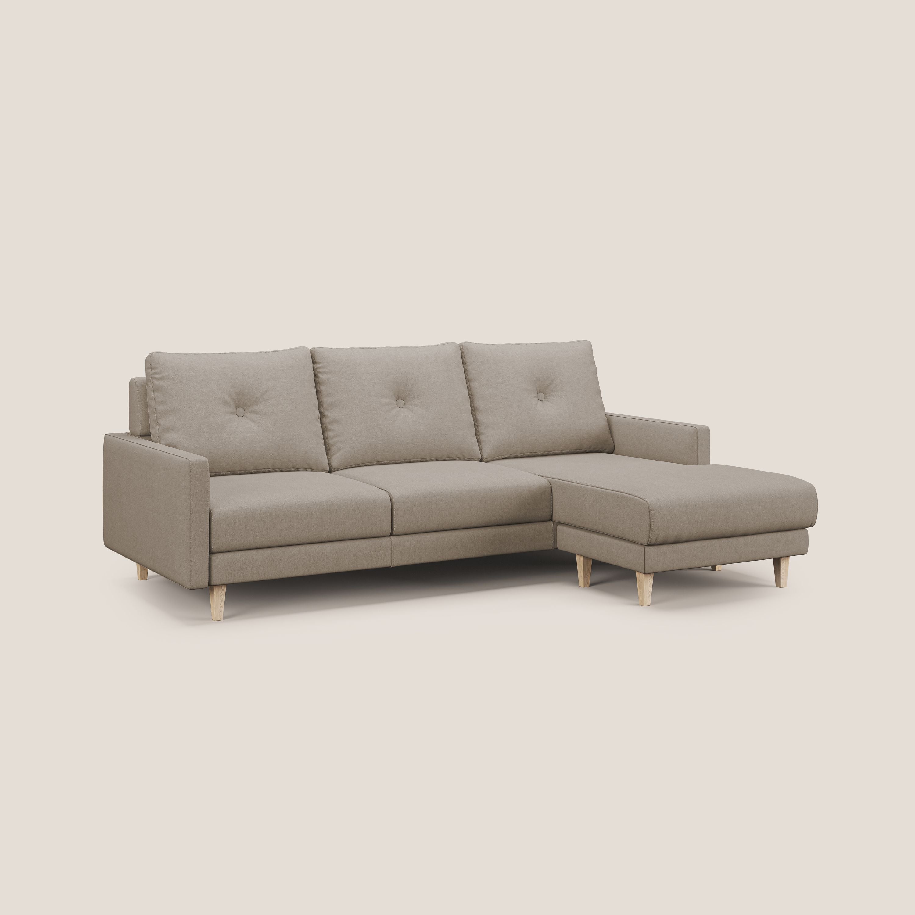 Matisse Divano angolare con sedute scorrevoli in tessuto morbido smacchiabile T17 - divani.store