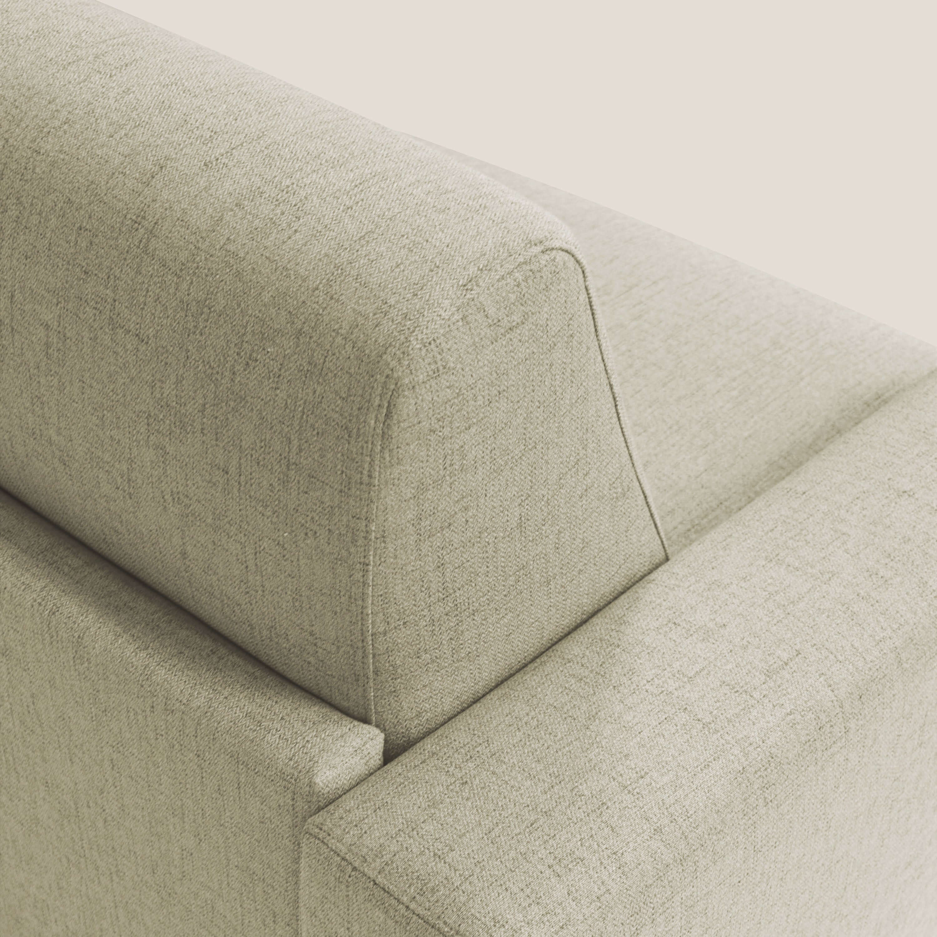 Nixon Divano letto matrimoniale con materasso 20 cm in tessuto impermeabile T03 beige - divani.store