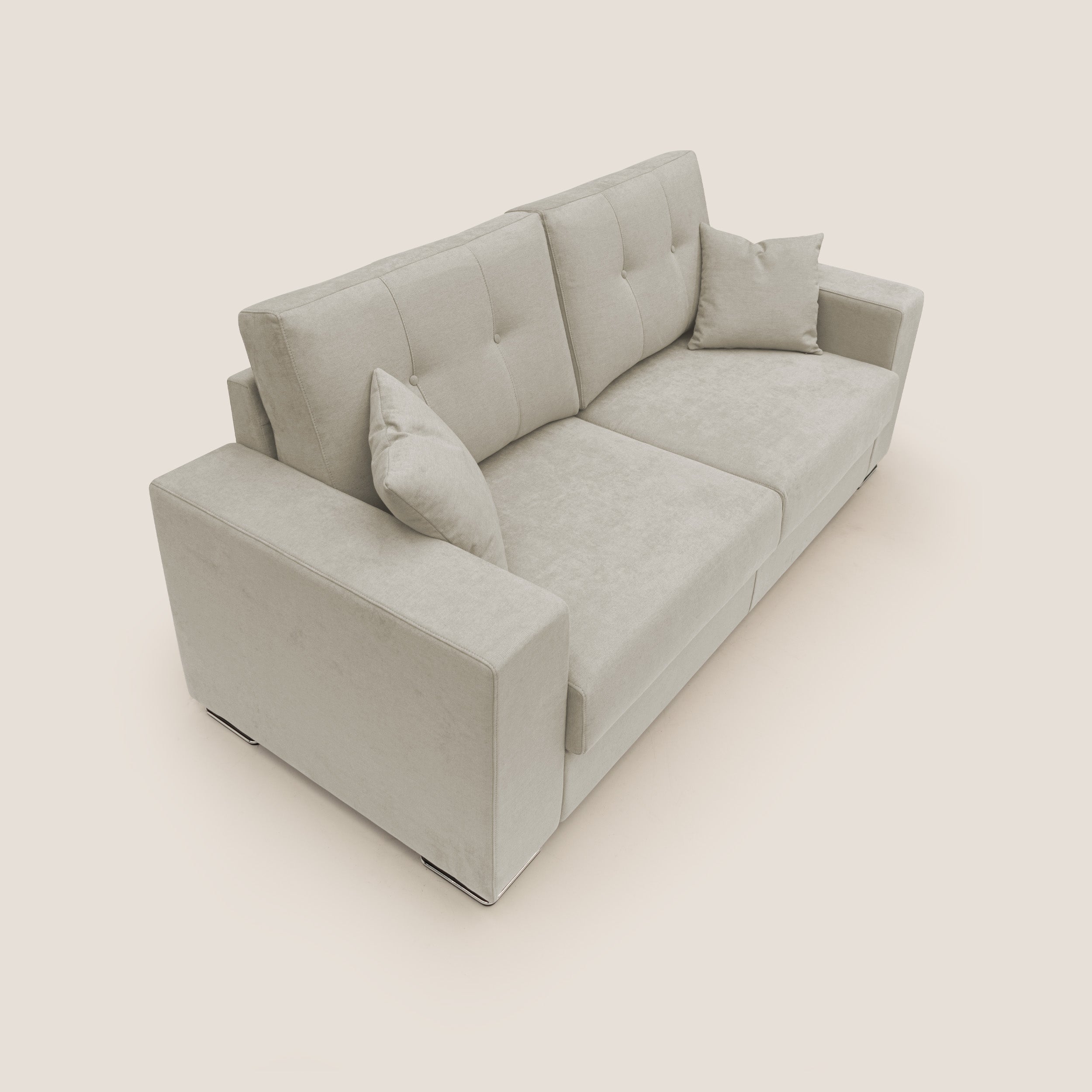 Giove divano in morbido tessuto impermeabile T02 panna - divani.store