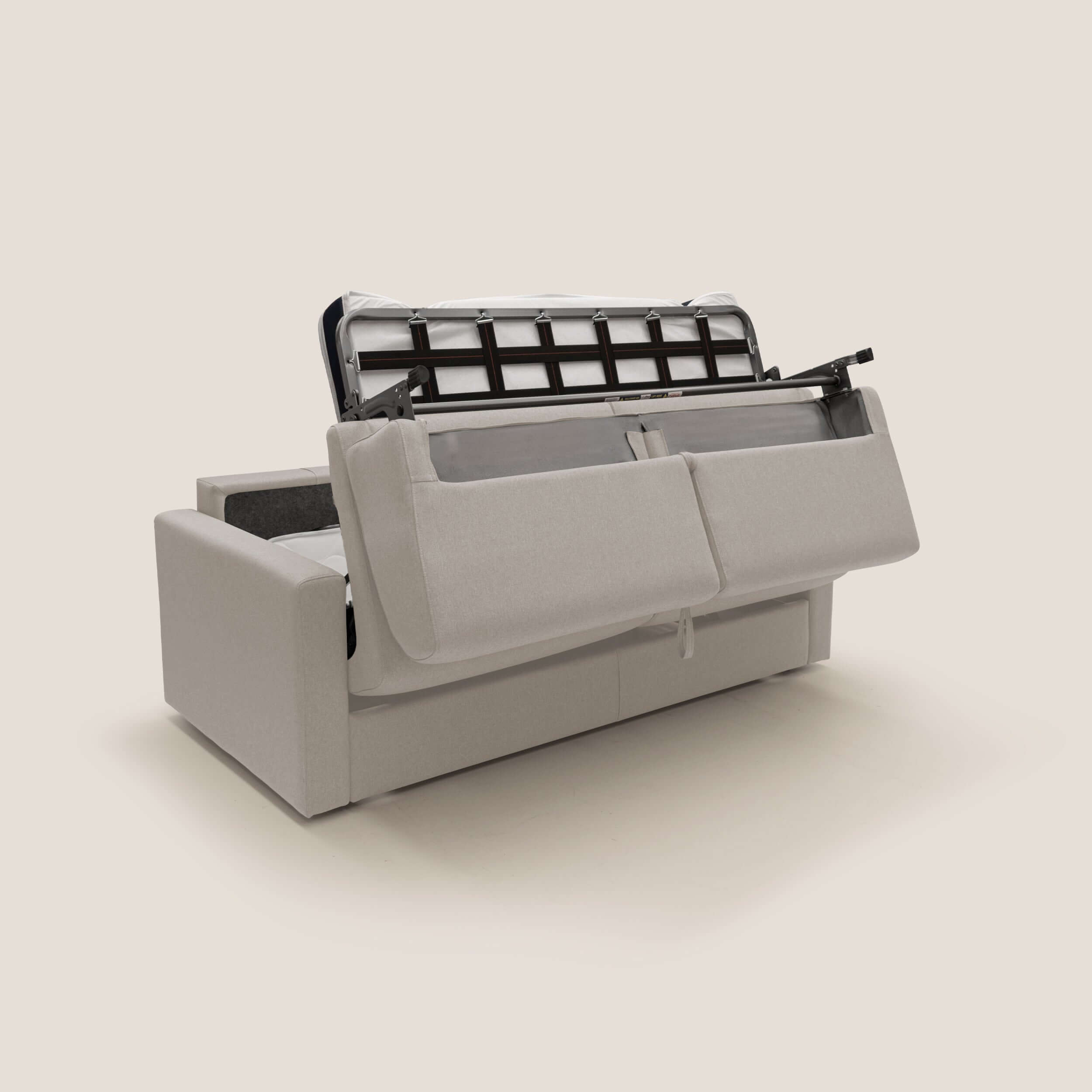 Chris Divano letto matrimoniale in tessuto impermeabile T13 panna - divani.store