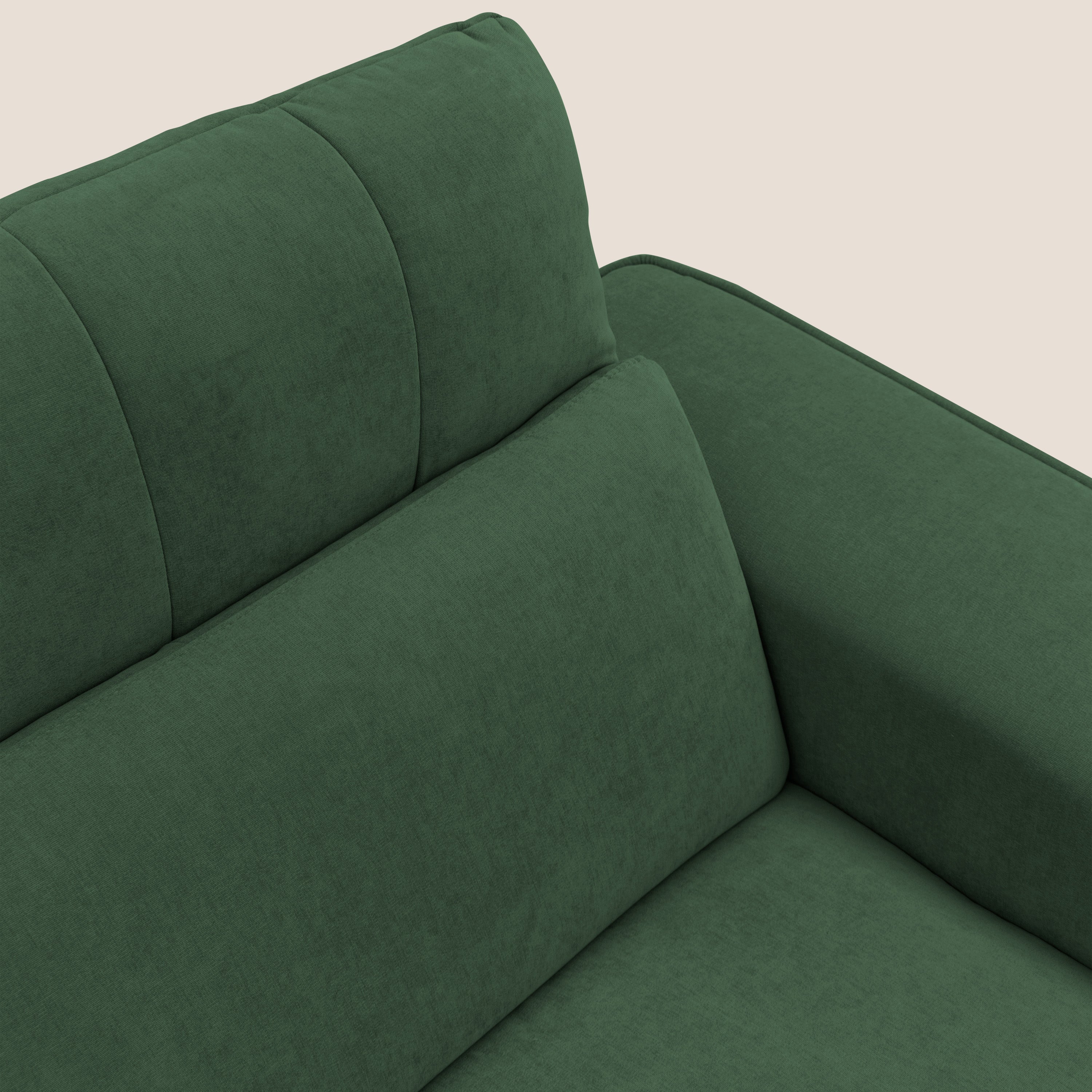 Clark Divano angolare con opzione relax elettrico in tessuto smacchiabile impermeabile T17 verde - divani.store