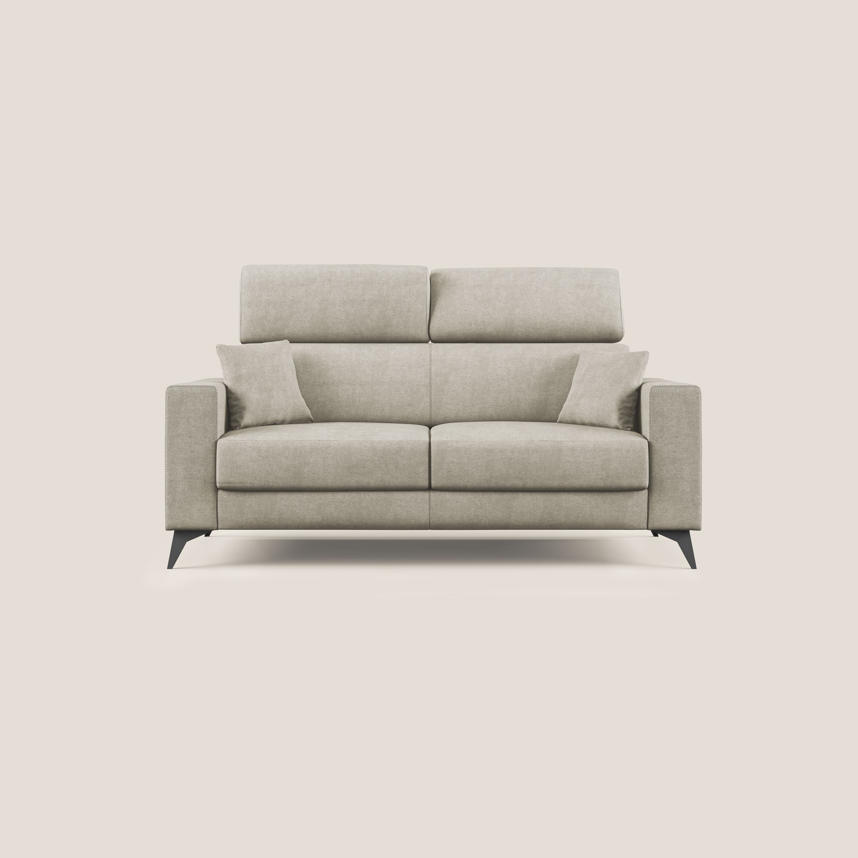Pegaso divano letto con poggiatesta reclinabili e rivestimento T02 panna - divani.store