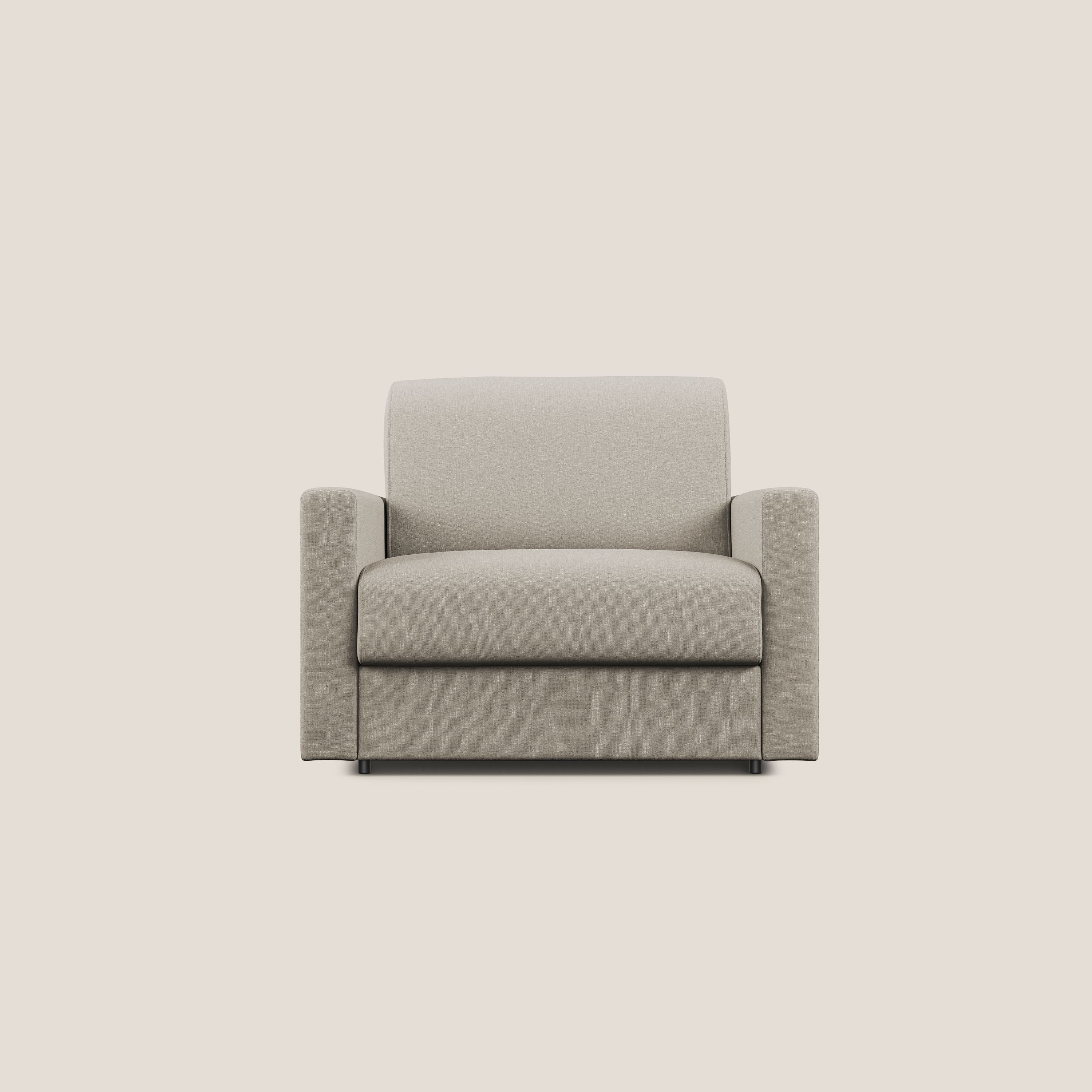 Chris poltrona letto in tessuto impermeabile T13 panna - divani.store