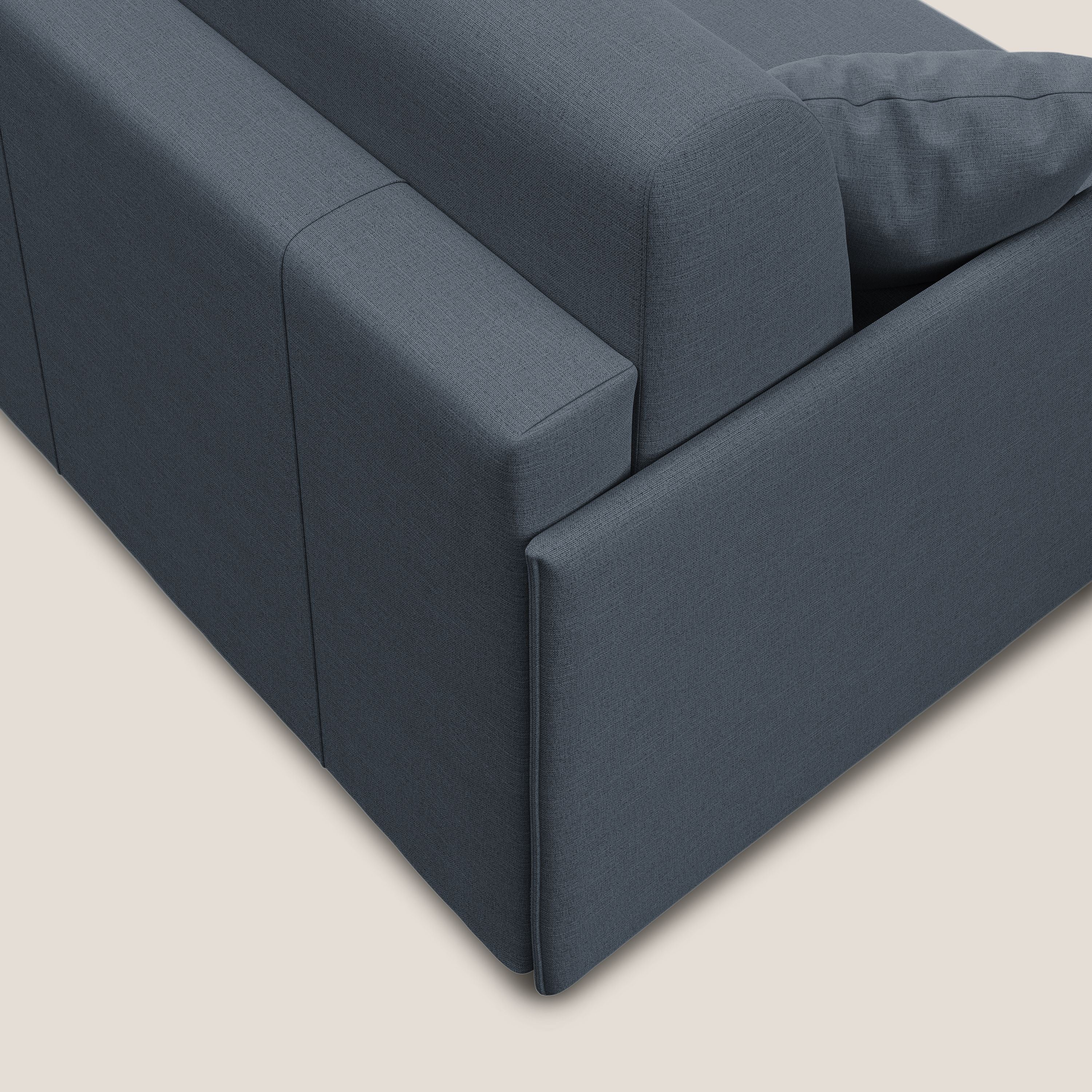 Evans Divano letto in tessuto Ecosostenibile blu - divani.store