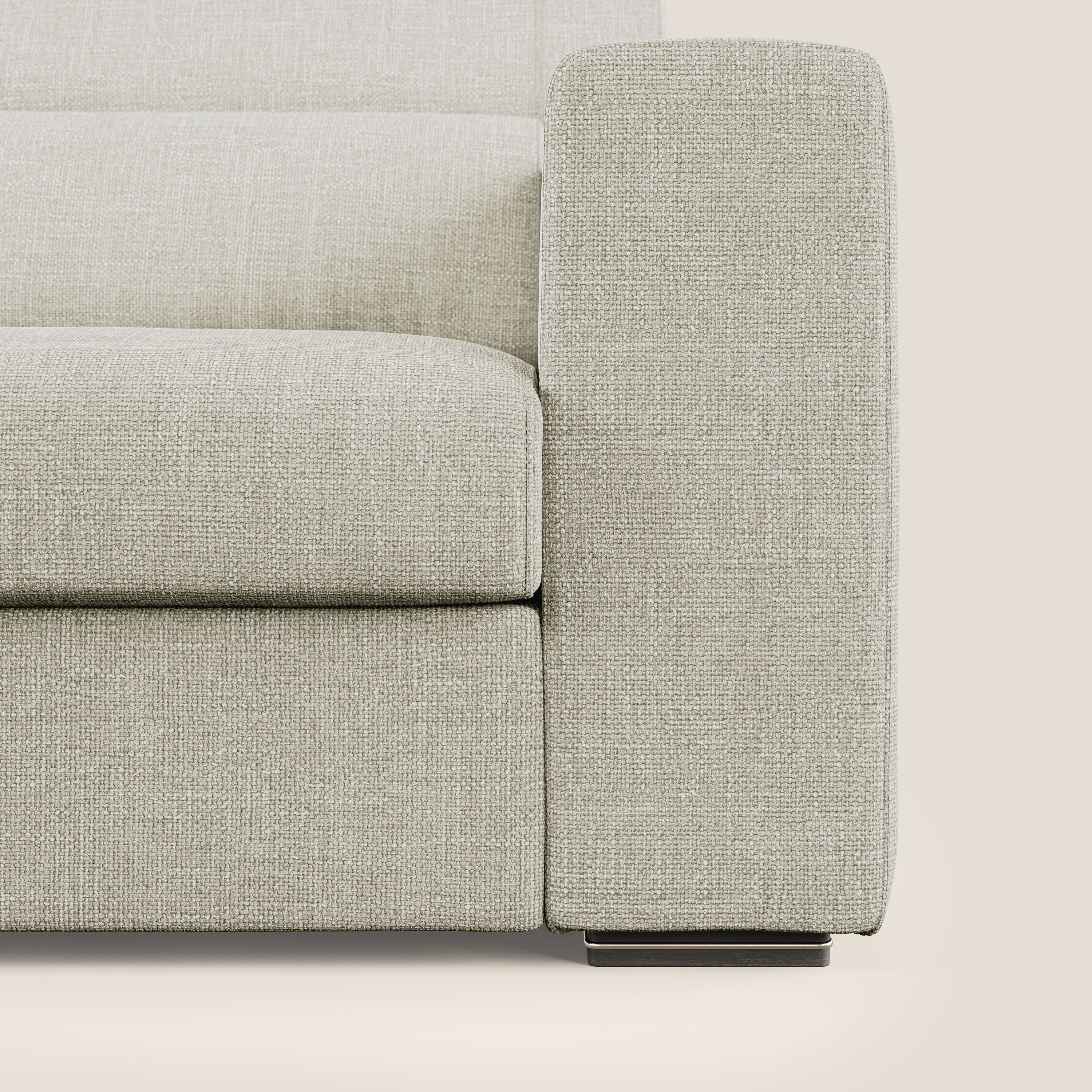 Vegas divano con poggiatesta reclinabili in morbido tessuto impermeabile T06 panna - divani.store