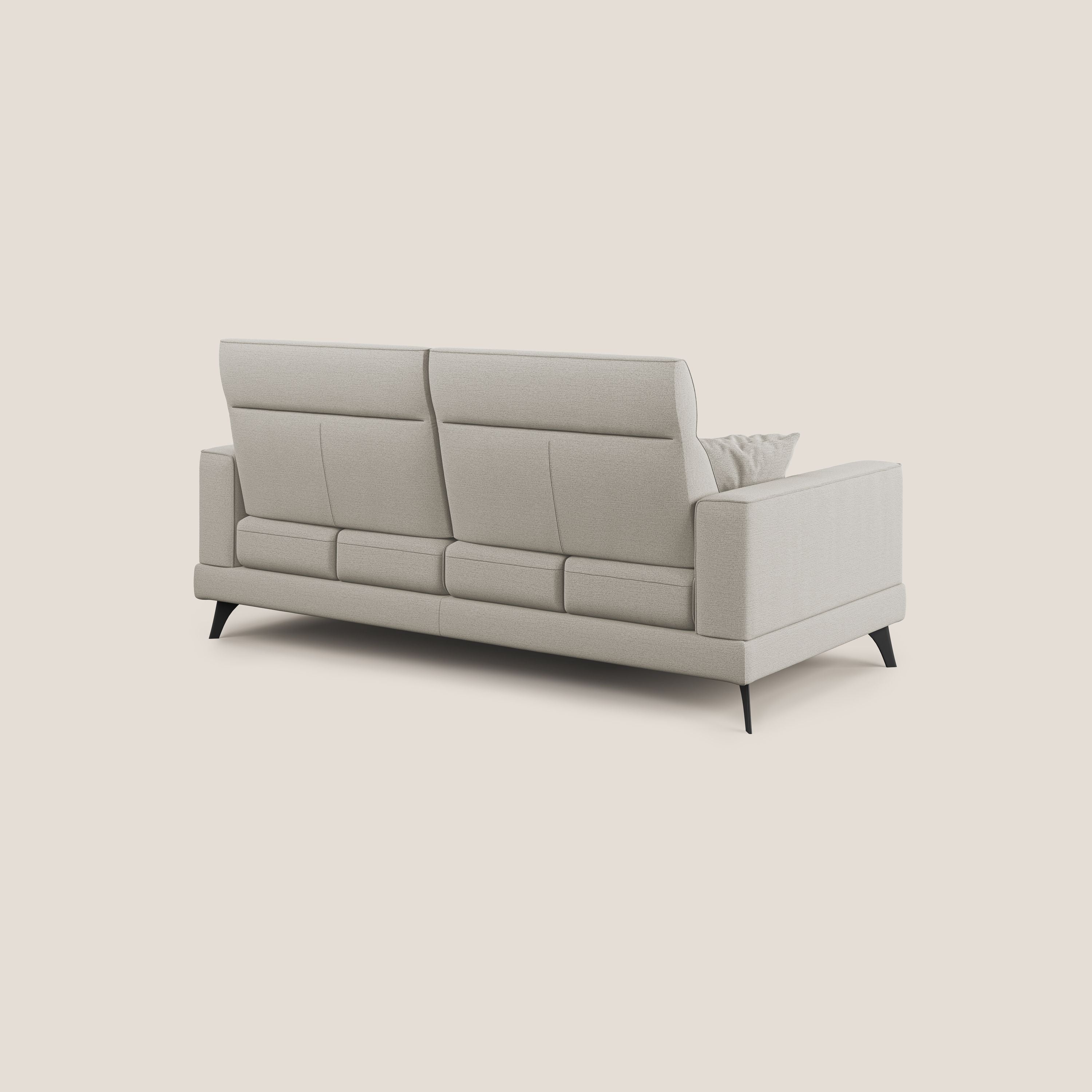 Slide Divano con schienali traslanti e poggiatesta in tessuto simil cotone impermeabile T19 panna - divani.store