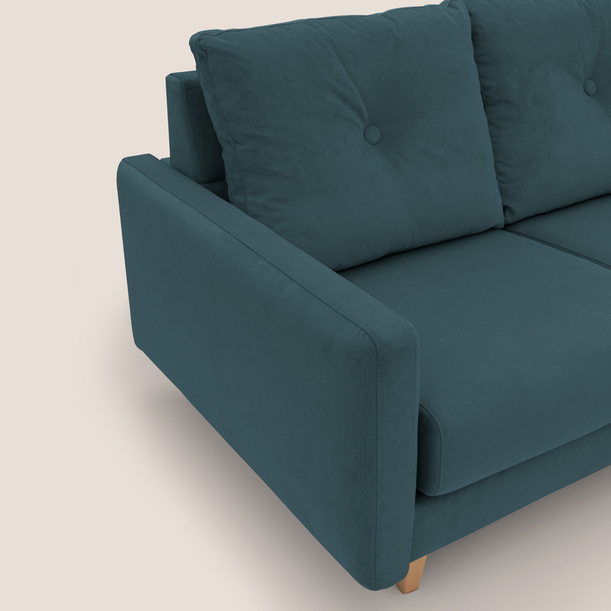 Matisse Divano angolare con sedute scorrevoli in tessuto morbido smacchiabile T17 - divani.store