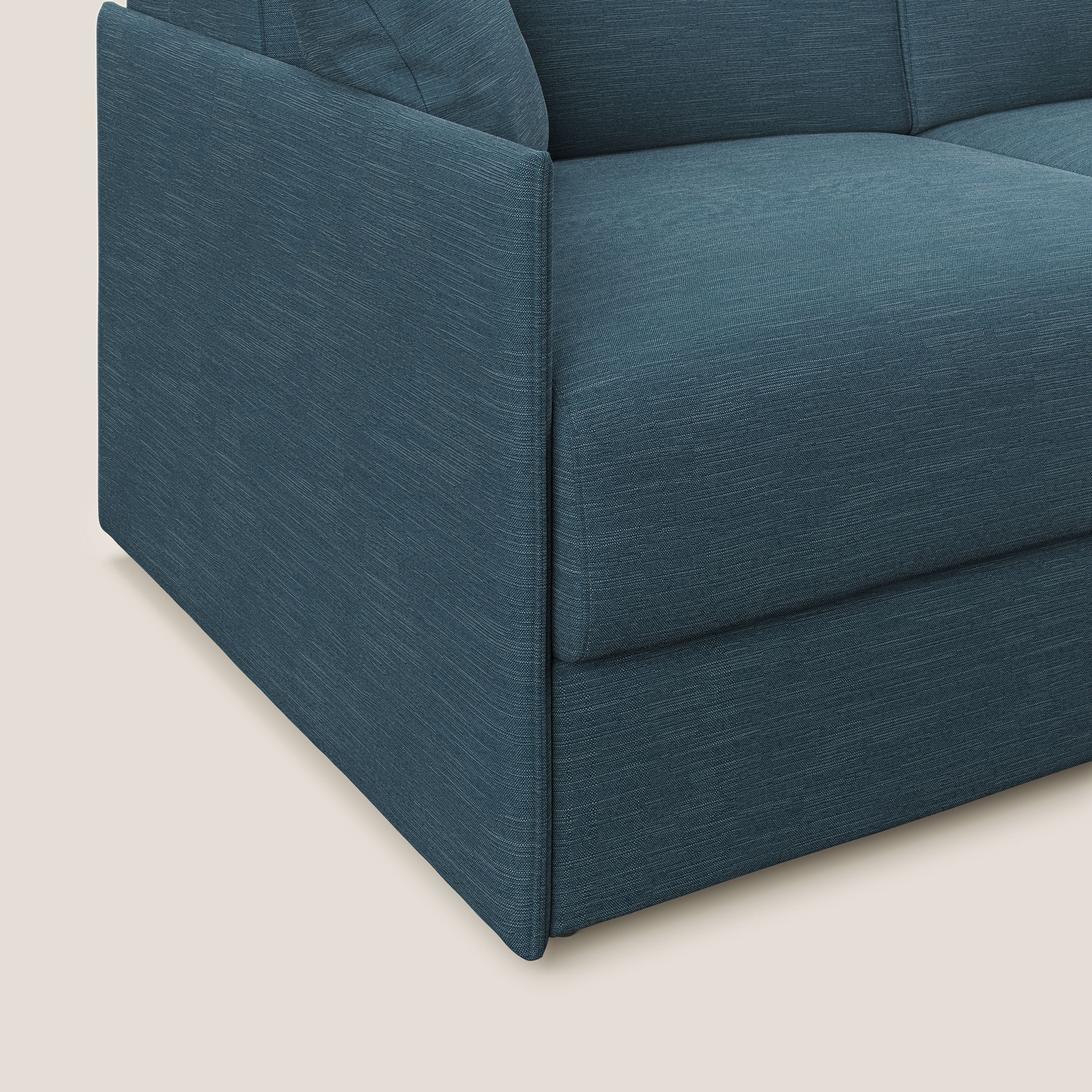 Evans Divano letto in tessuto Ecosostenibile petrolio - divani.store