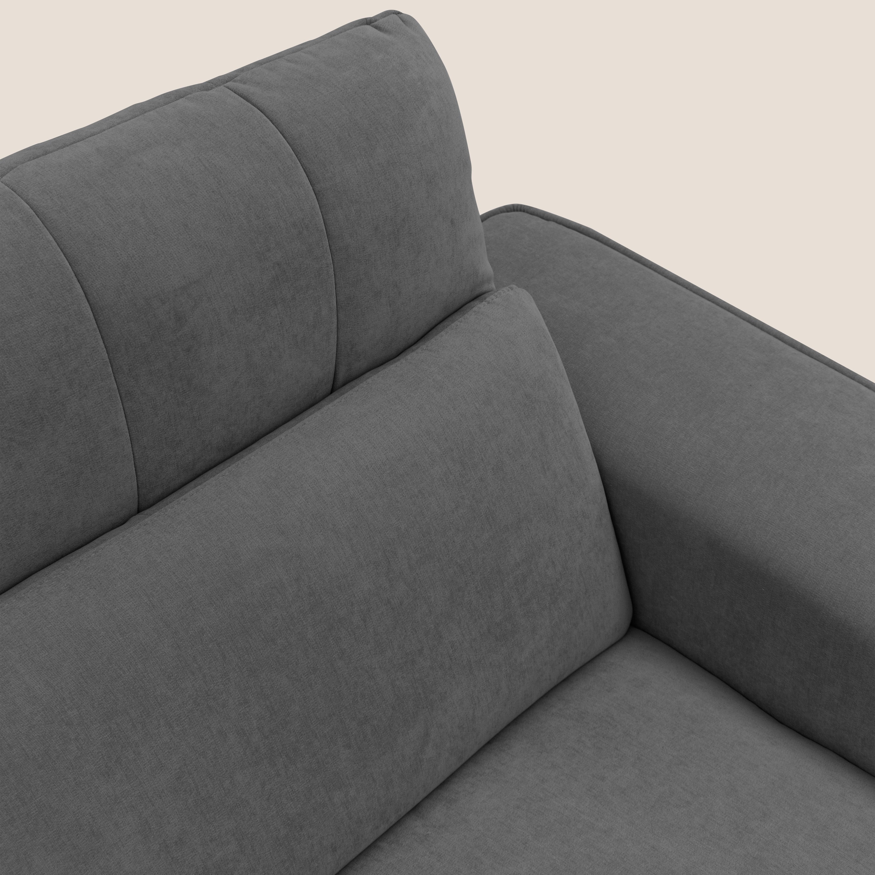 Clark Divano angolare con opzione relax elettrico in tessuto smacchiabile impermeabile T17 antracite - divani.store