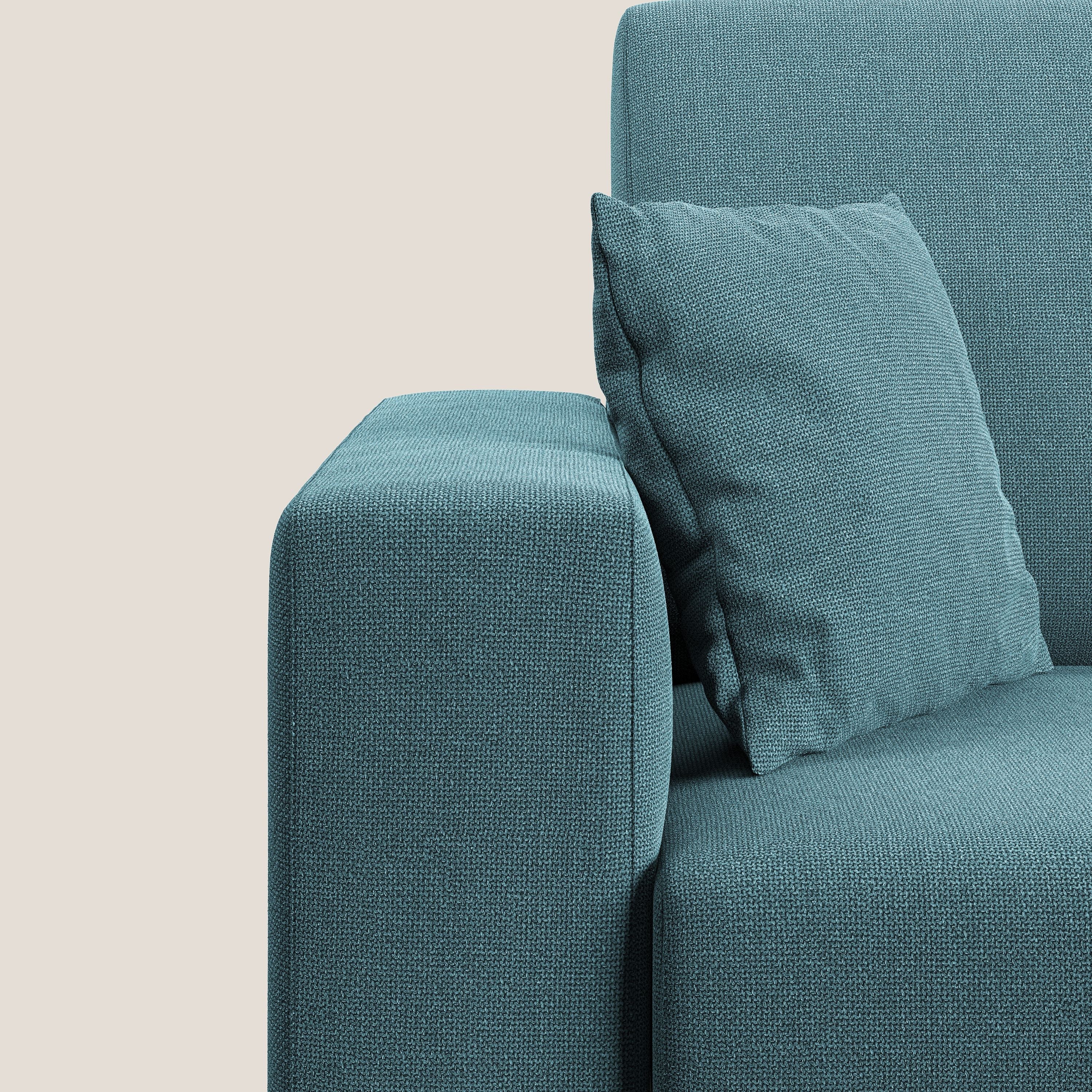 Marte divano in tessuto smacchiabile impermeabile T08 azzurro - divani.store