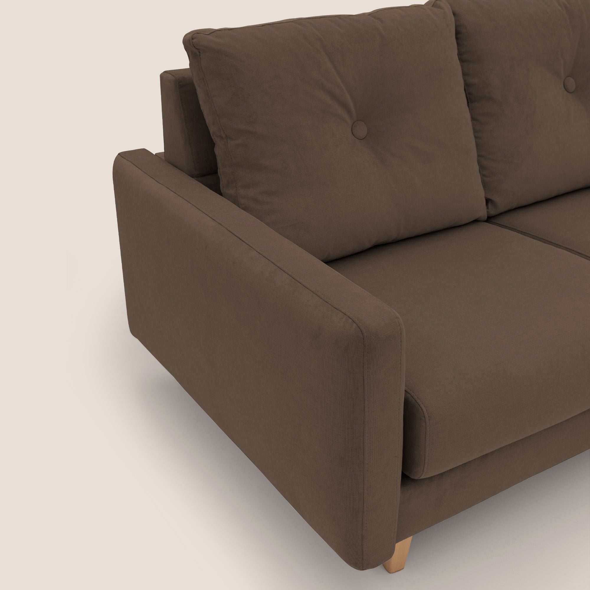 Matisse Divano angolare con sedute scorrevoli in tessuto morbido smacchiabile T17 - divani.store