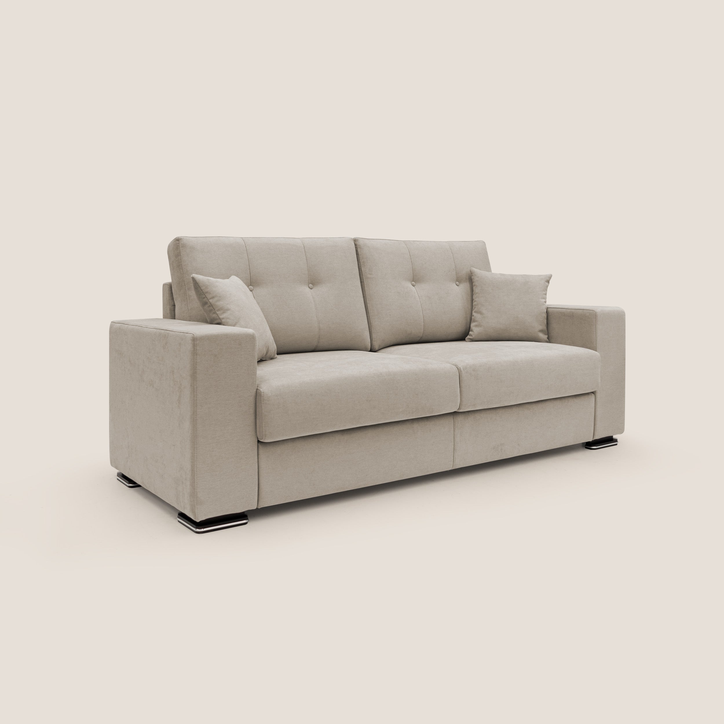 Giove divano in morbido tessuto impermeabile T02 beige - divani.store