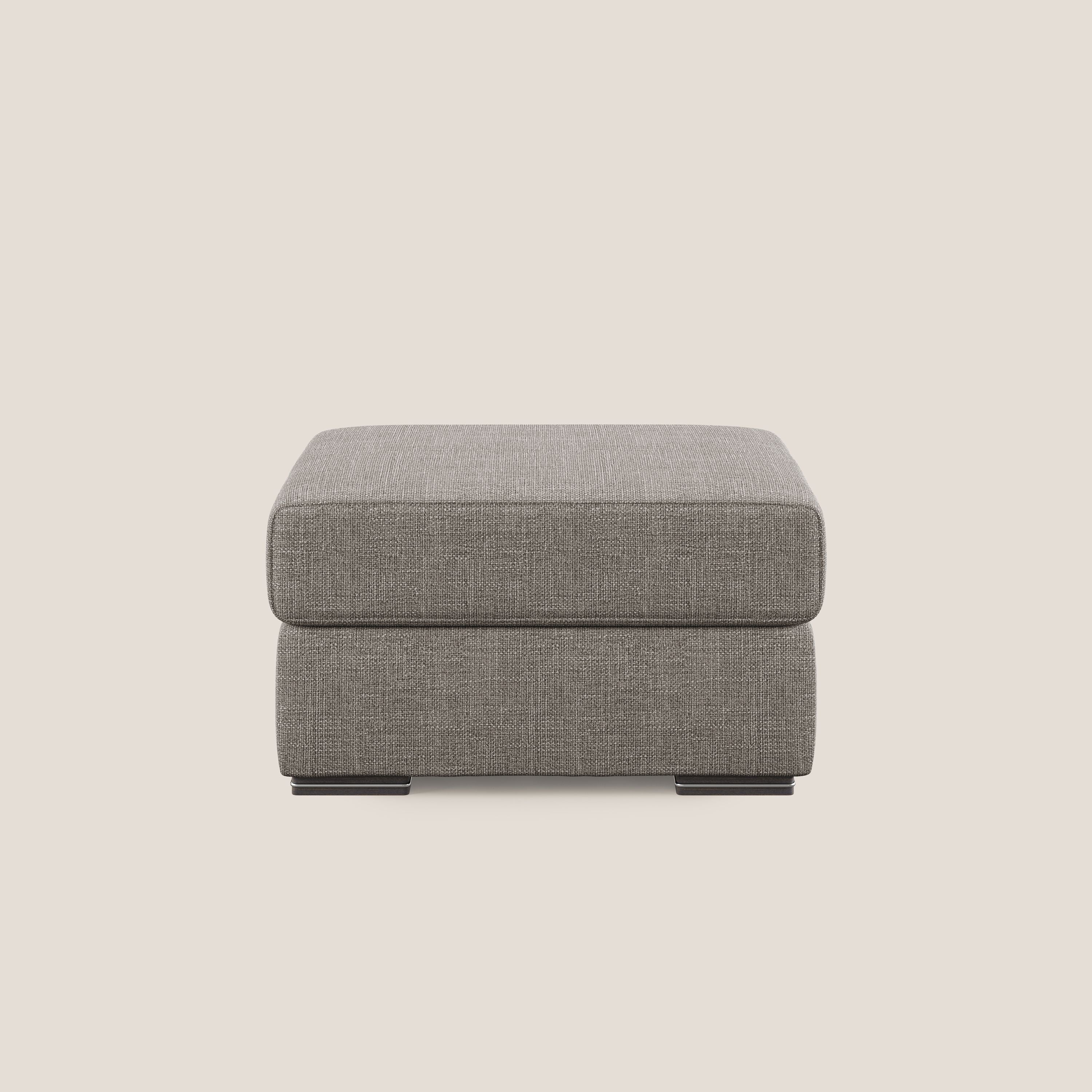 Sun pouf apribile contenitore in tessuto impermeabile morbido intreccio T06 tortora - divani.store