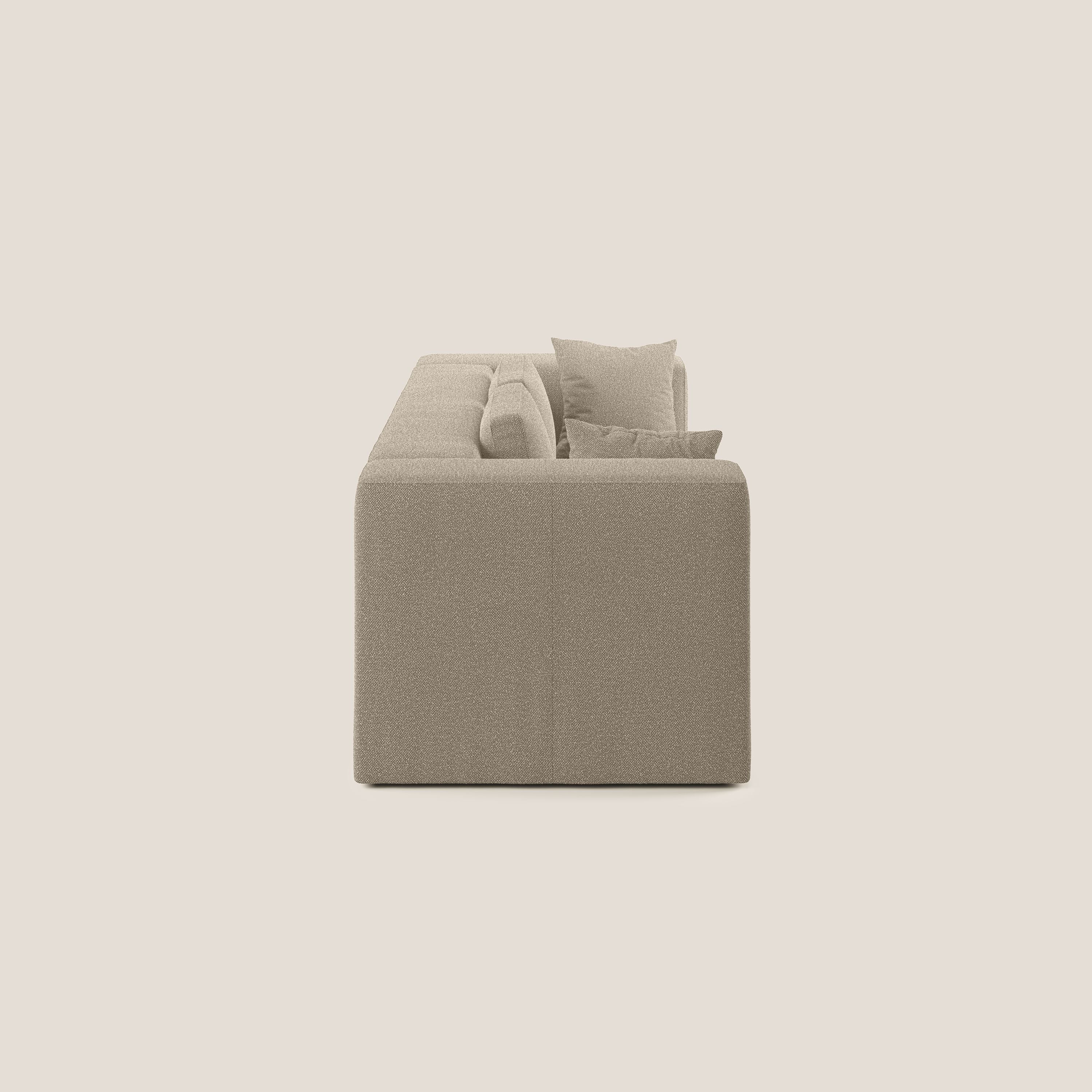 Nettuno divano moderno componibile in morbido tessuto bouclè T07 beige - divani.store