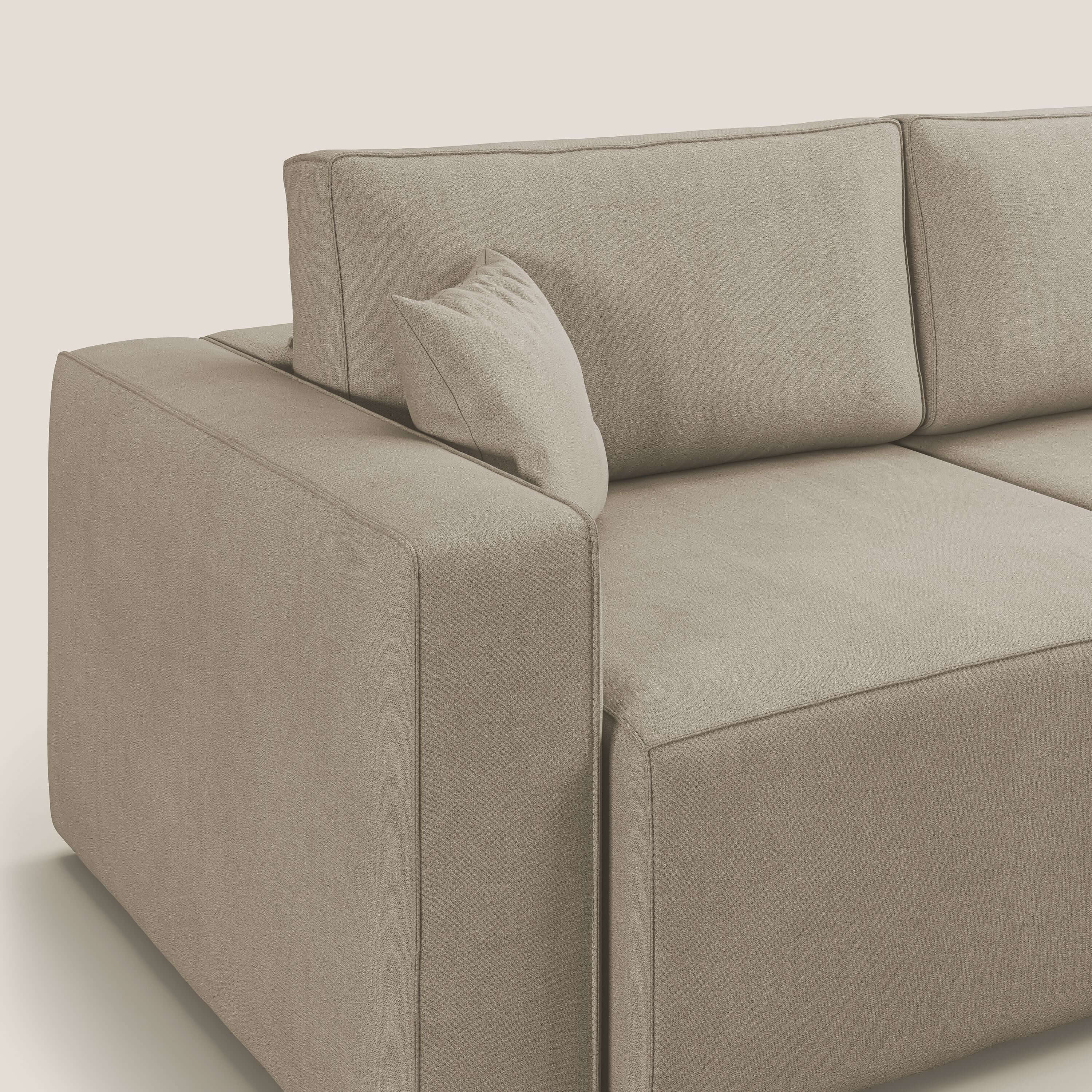 Morfeo divano con sedute estraibili in morbido tessuto impermeabile T02 beige - divani.store