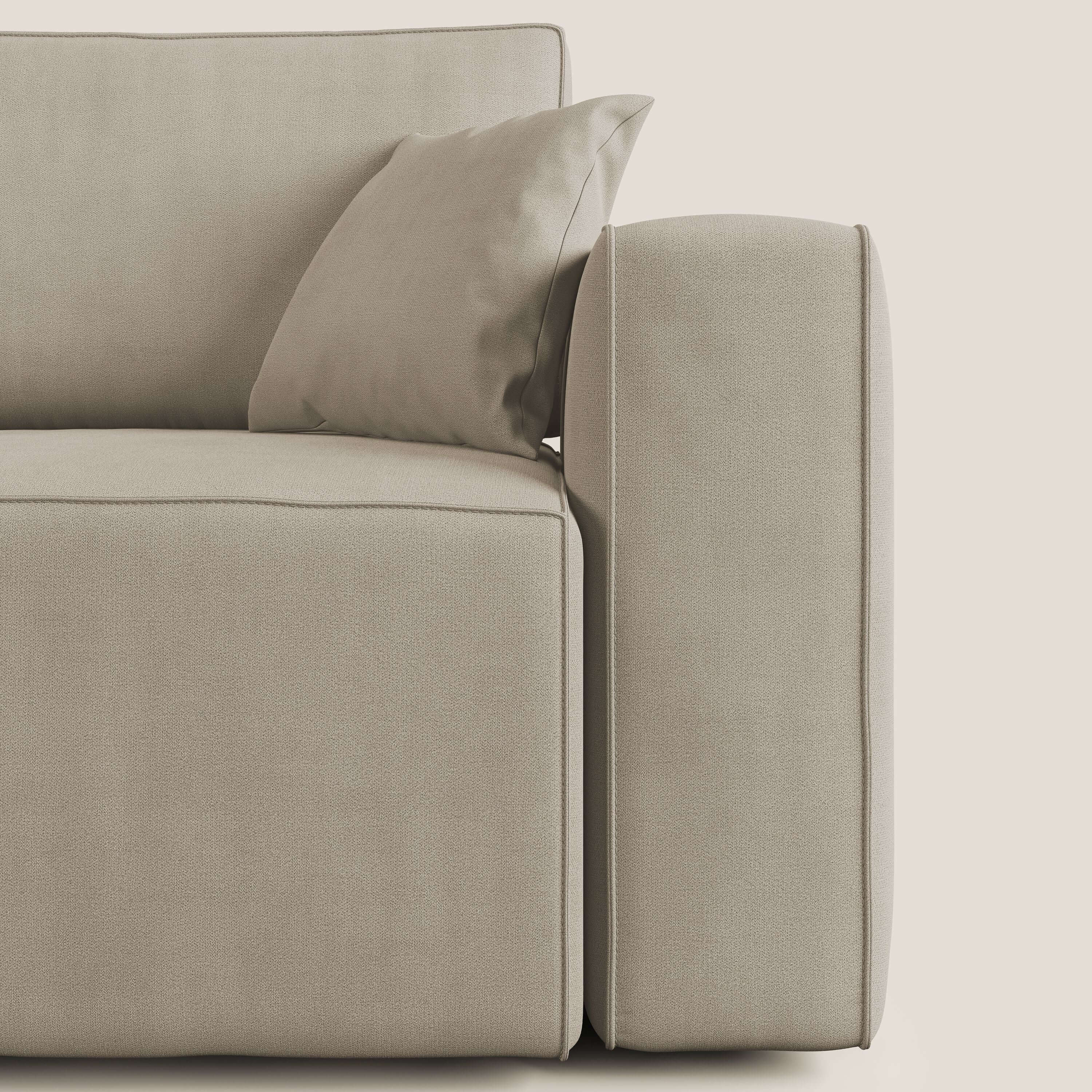 Morfeo divano con sedute estraibili in morbido tessuto impermeabile T02 beige - divani.store