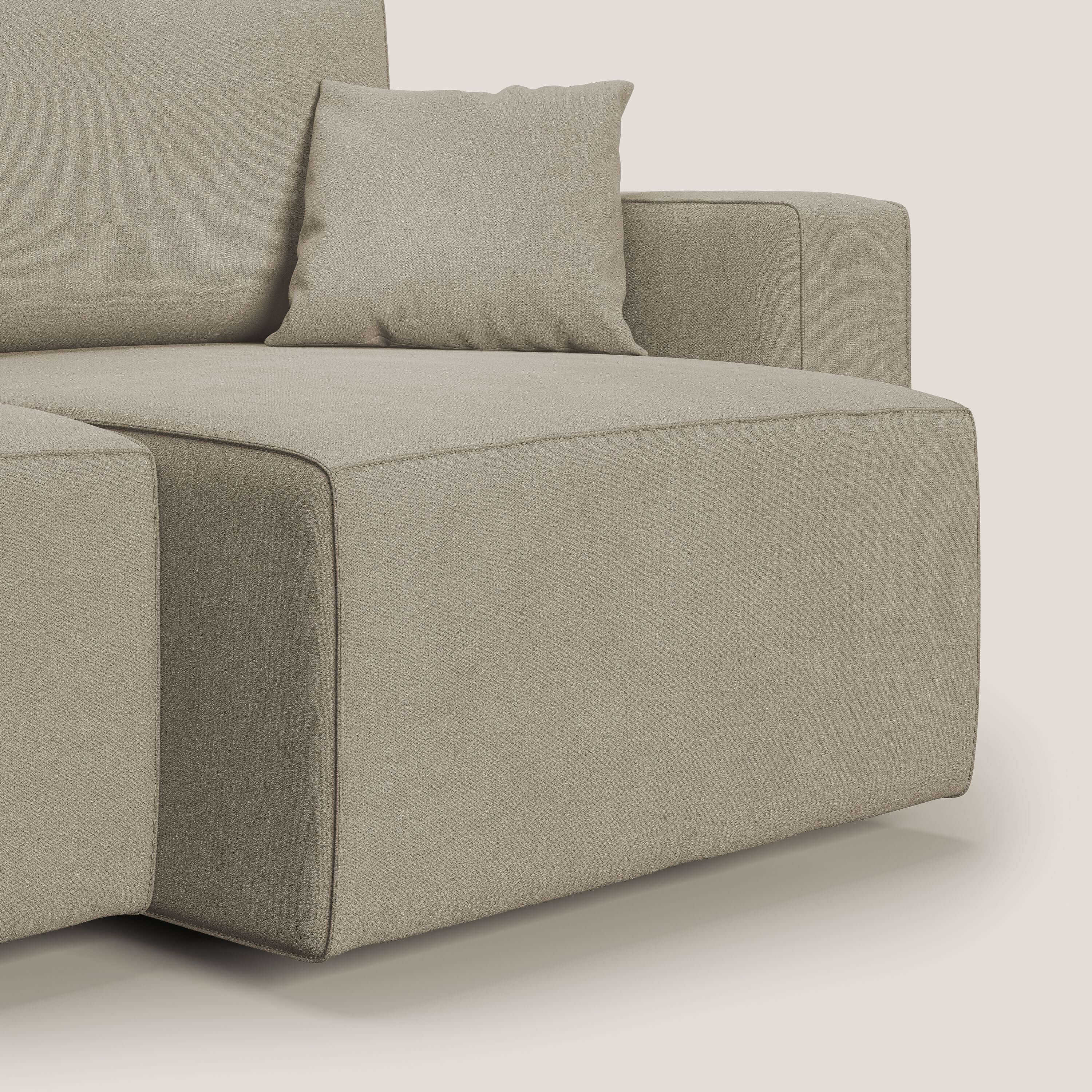 Morfeo divano con sedute estraibili in morbido tessuto impermeabile T02 beige - divani.store