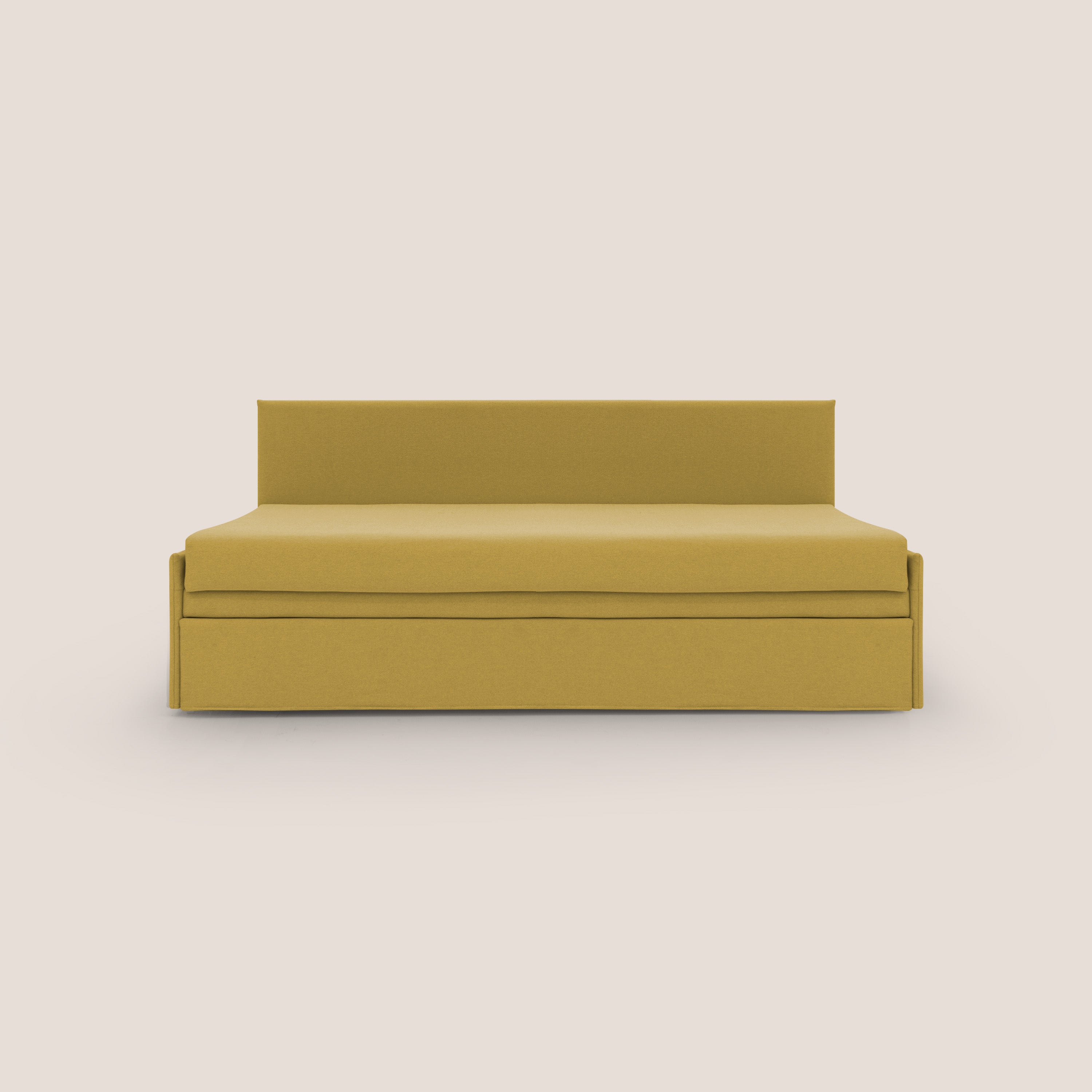 Naviglio Divano duplex con doppio letto in tessuto simil cotone impermeabile T13 giallo - divani.store