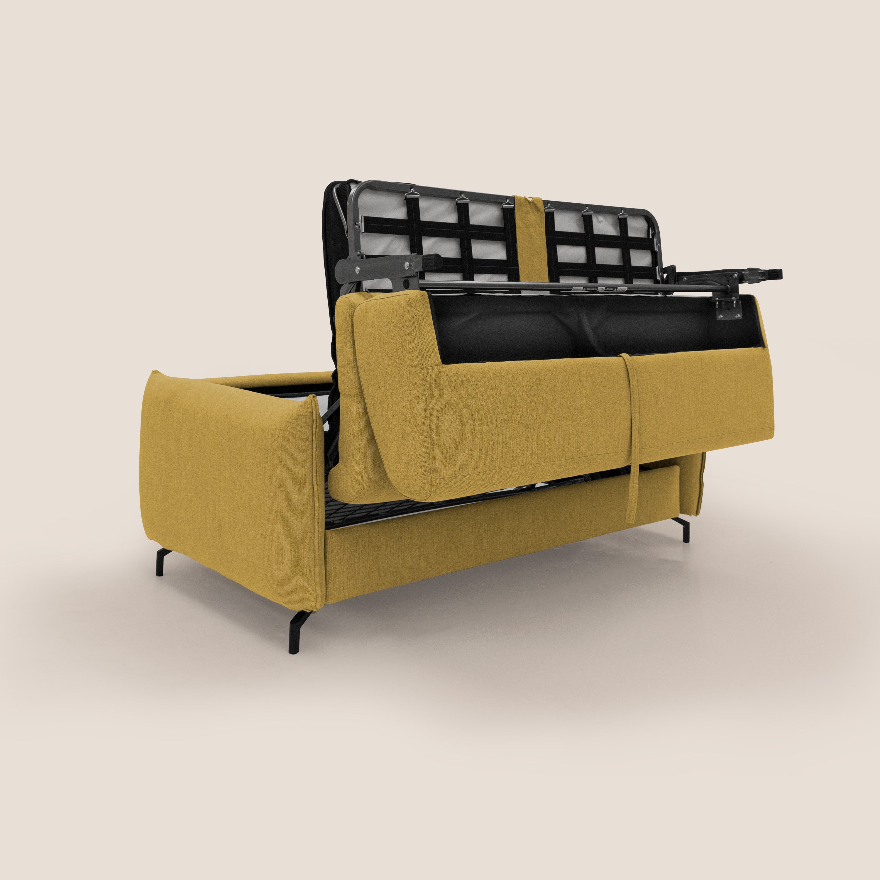 Scarlet Schlafsofa aus wasserfestem Baumwollmischgewebe T19 gelb
